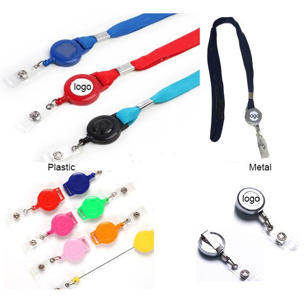 Lanyard Badge Reel Combo W/ Plastic Buckle Release