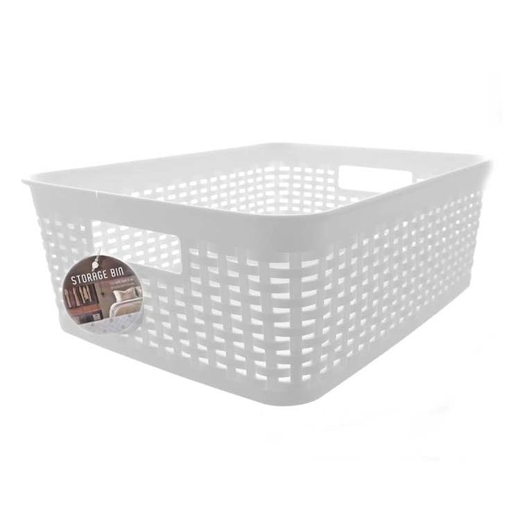 Storage Bins - White 12.2" x 9.3" x 4.5" 2