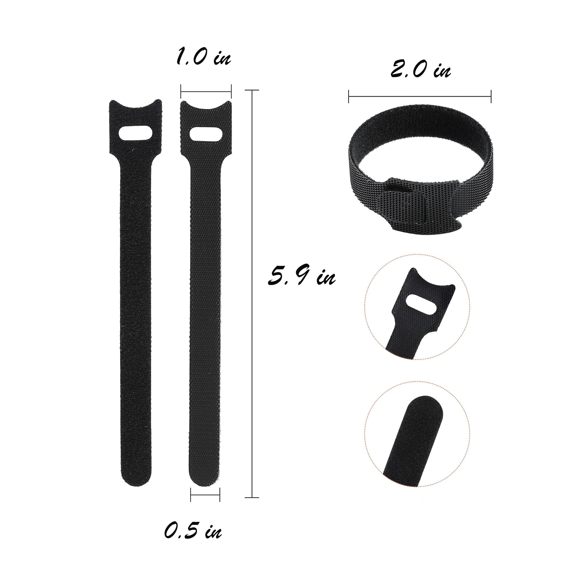 Magic Strip Cat Head Colored Nylon Data Cable Strap 8