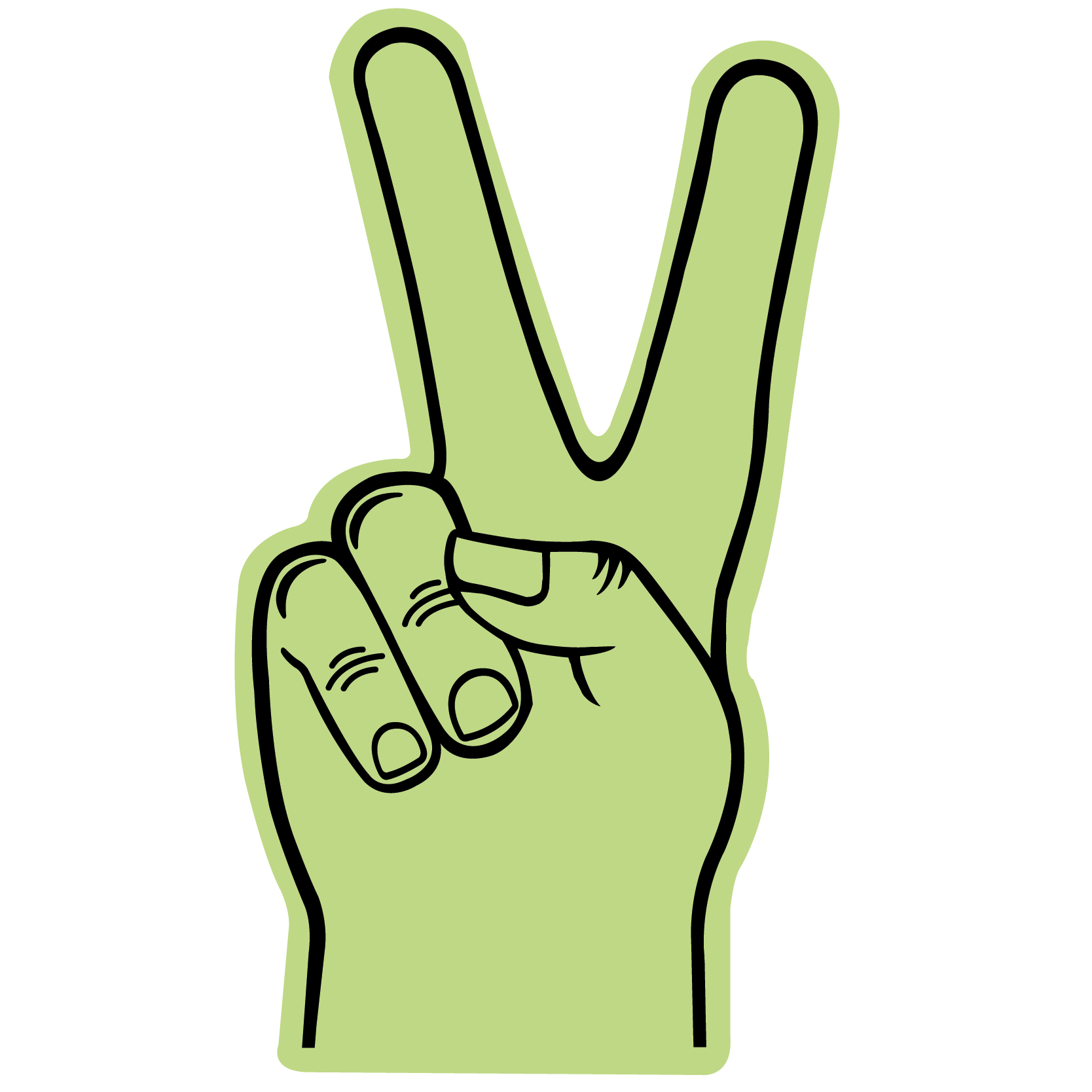 Foam Hand Peace 18" 67