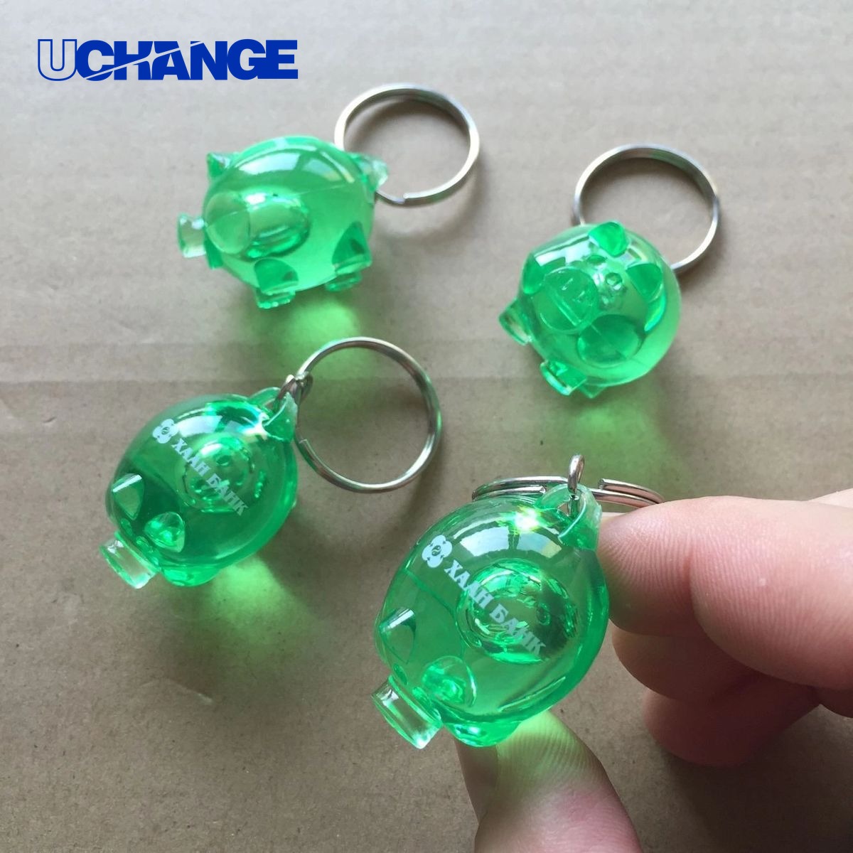 Clear Acrylic Pig Keychain Ornament for Events