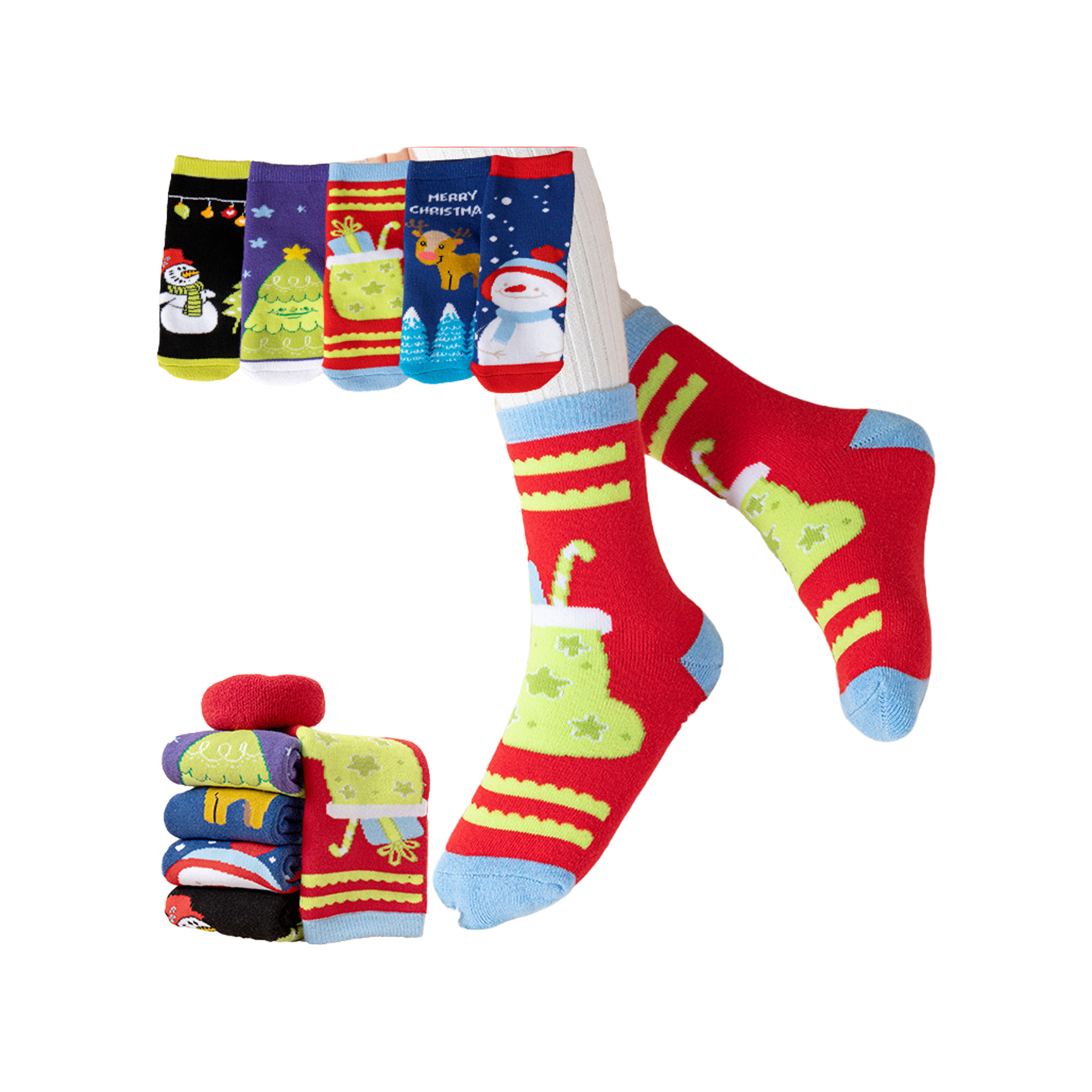 Cotton Children's Warm Christmas Socks 19