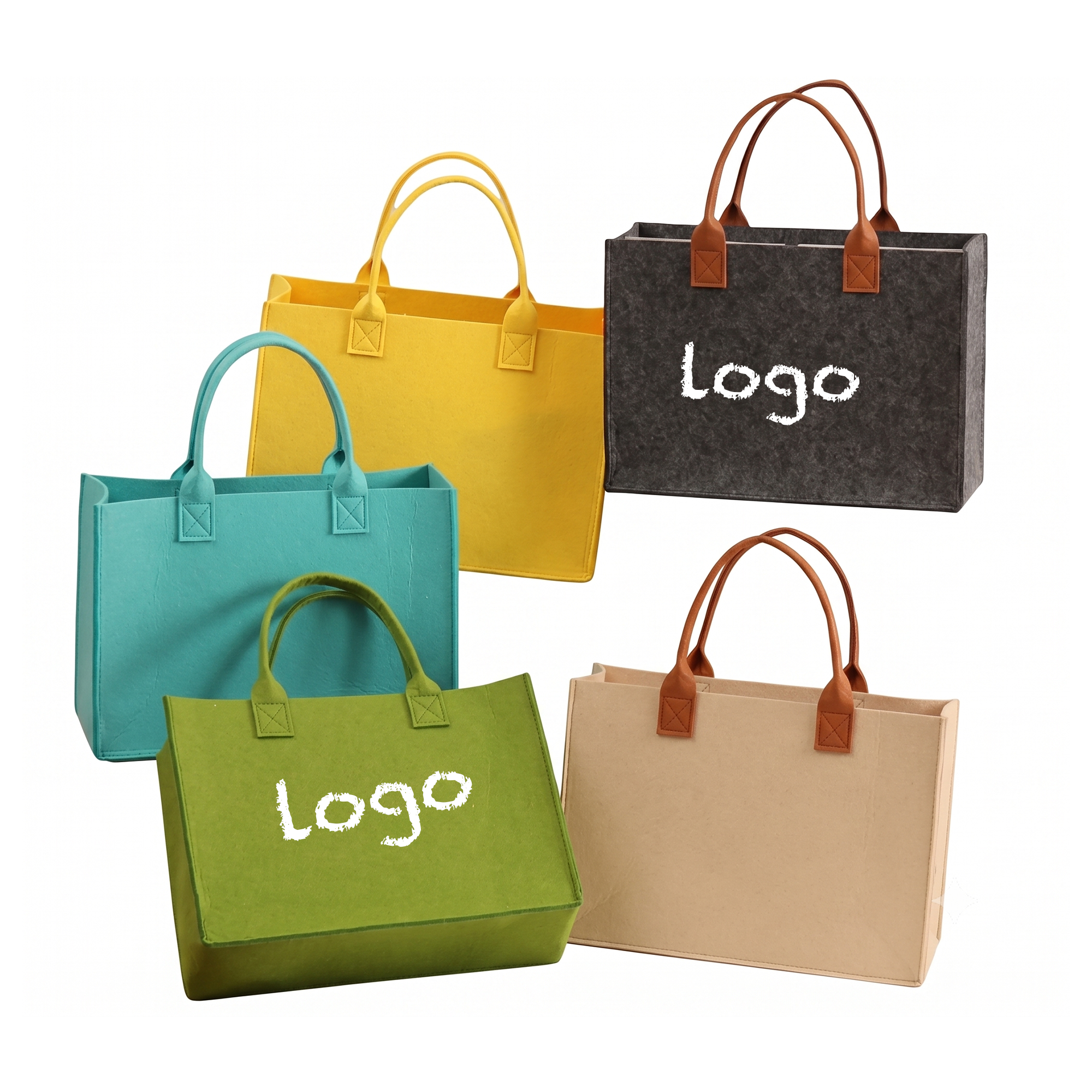 Felt bag tote bag