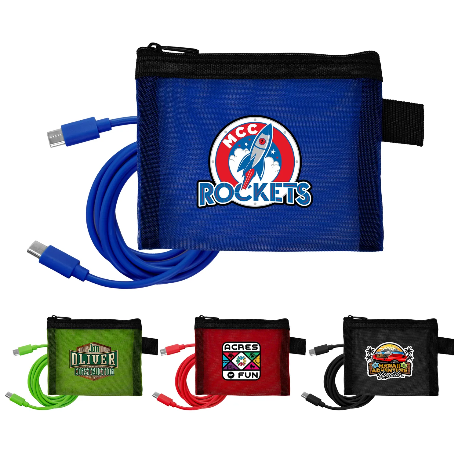 Recycled Mesh 4' C to C Cable Pouch 2