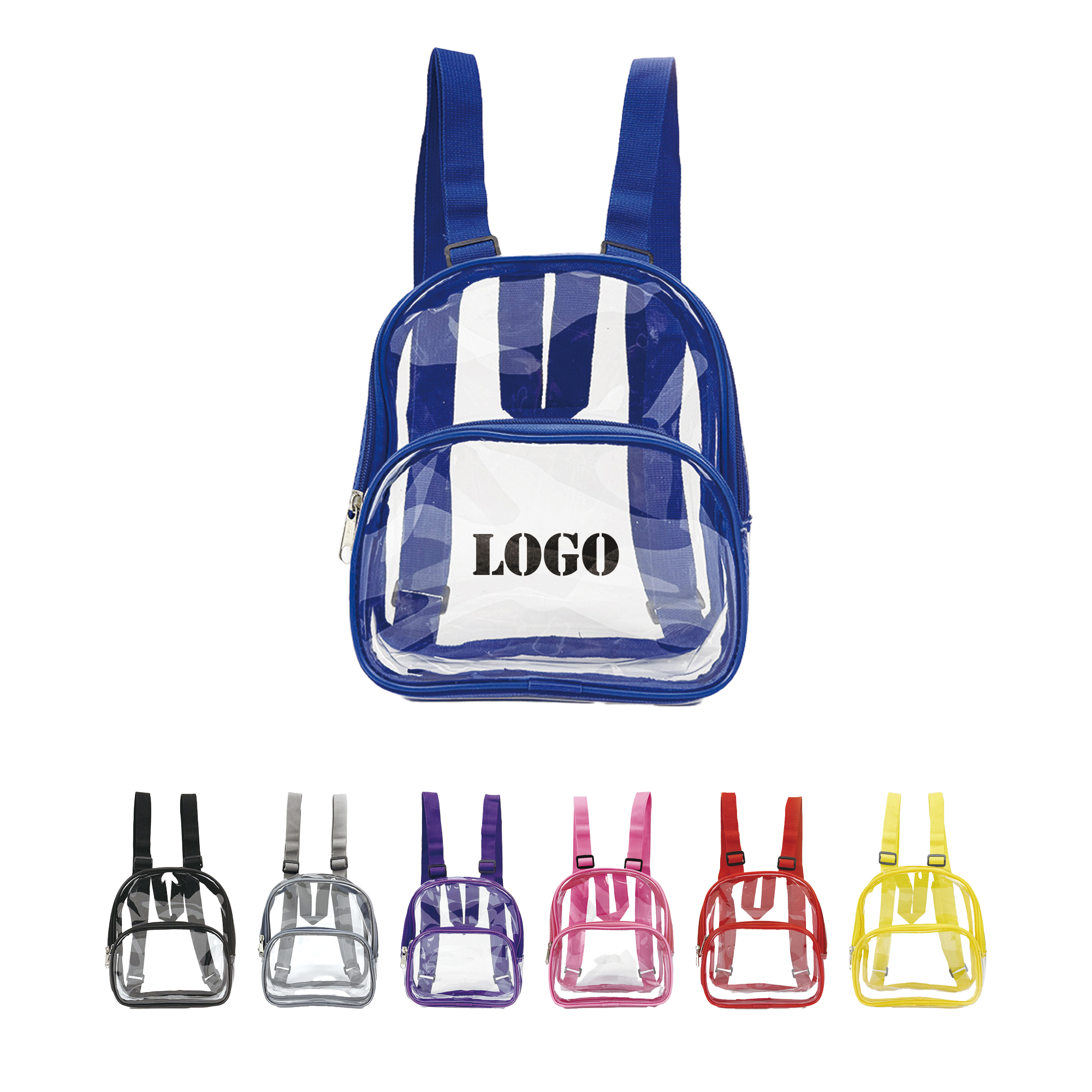 Water-repellent Mini Transparent PVC Backpack 4