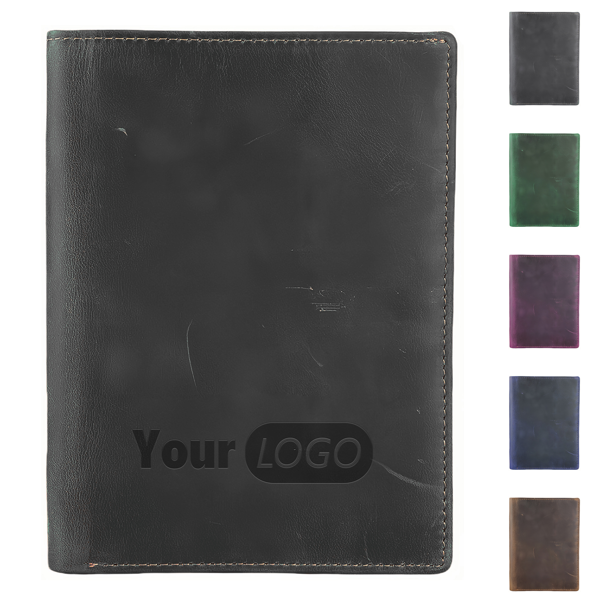Cowhide Retro Passport Holder 5