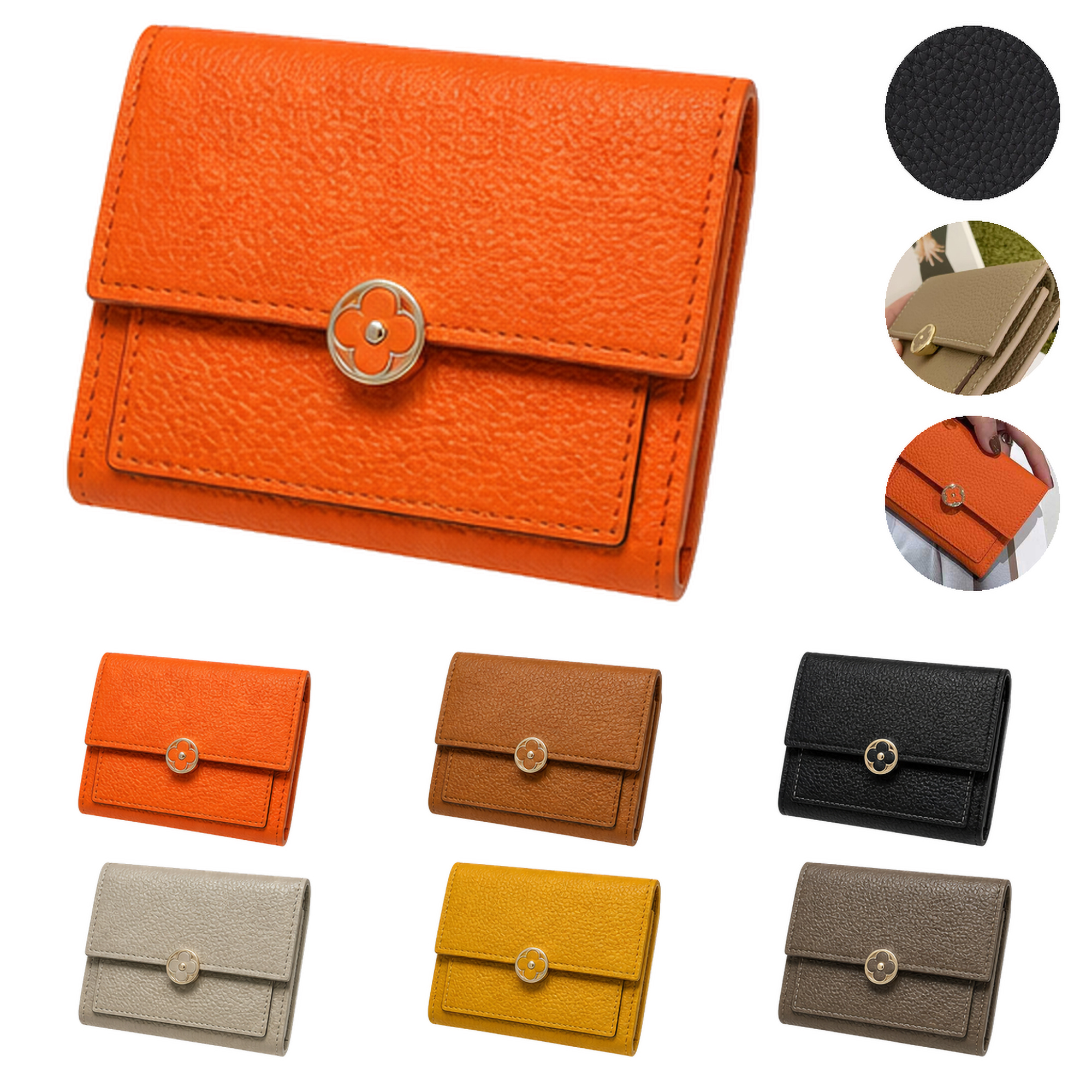 Compact Organizer Genuine Leather Ladies Wallet 2