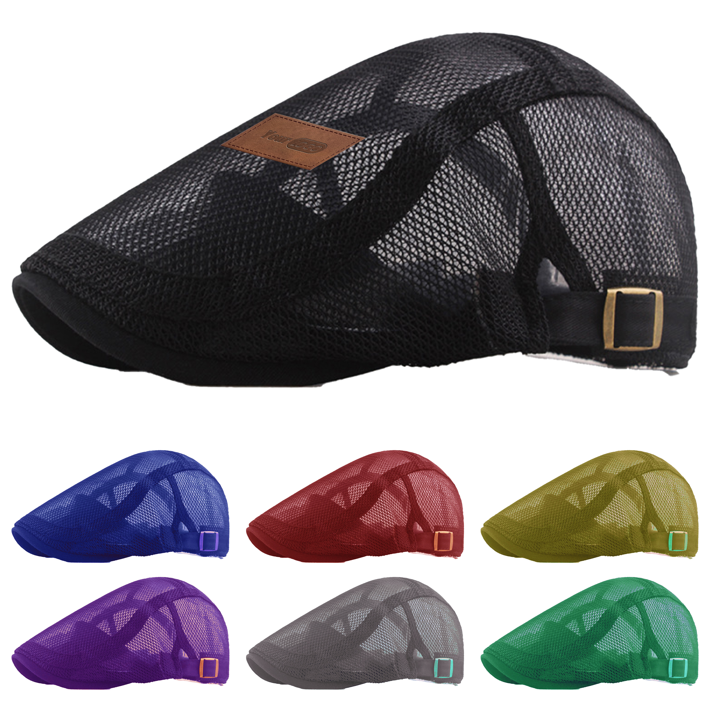 Cotton-Polyester Classic Style Meets Modern Function In Mesh Flat Caps