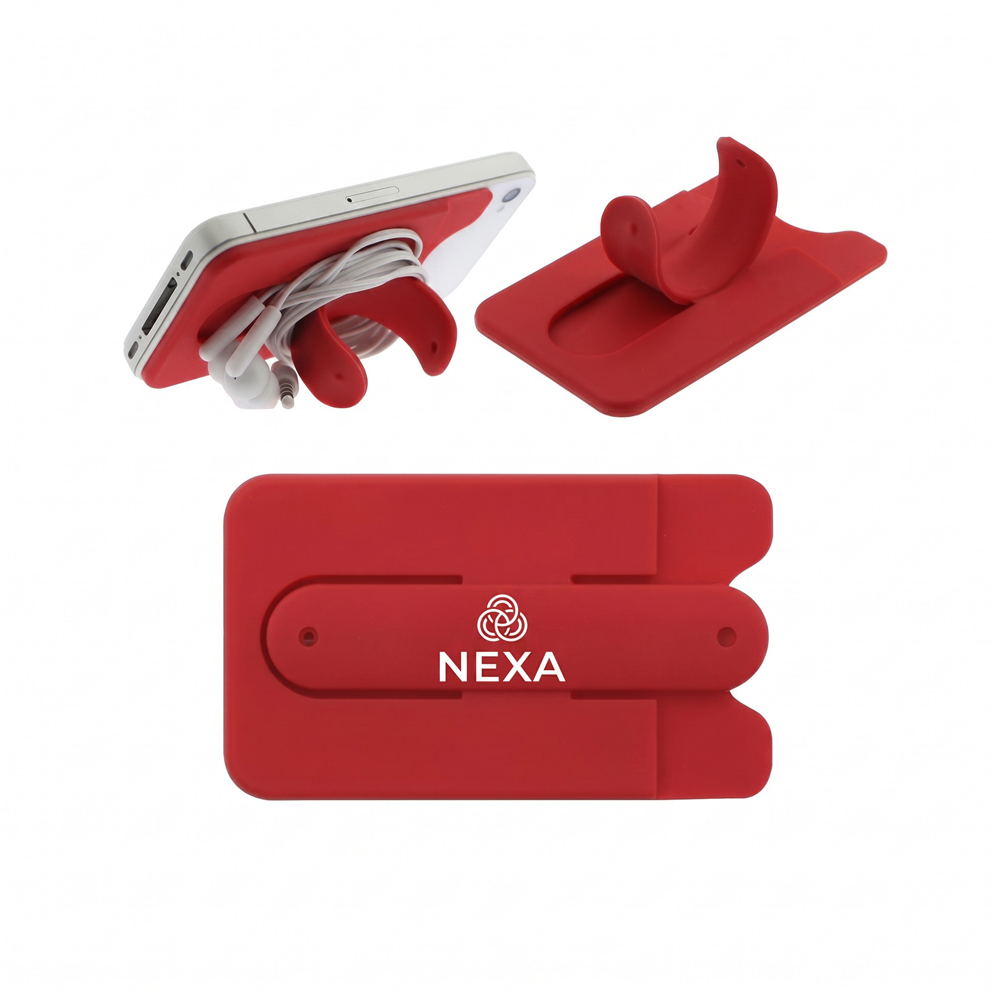 Logo Silicone Phone Stand and Wallet Card Holders