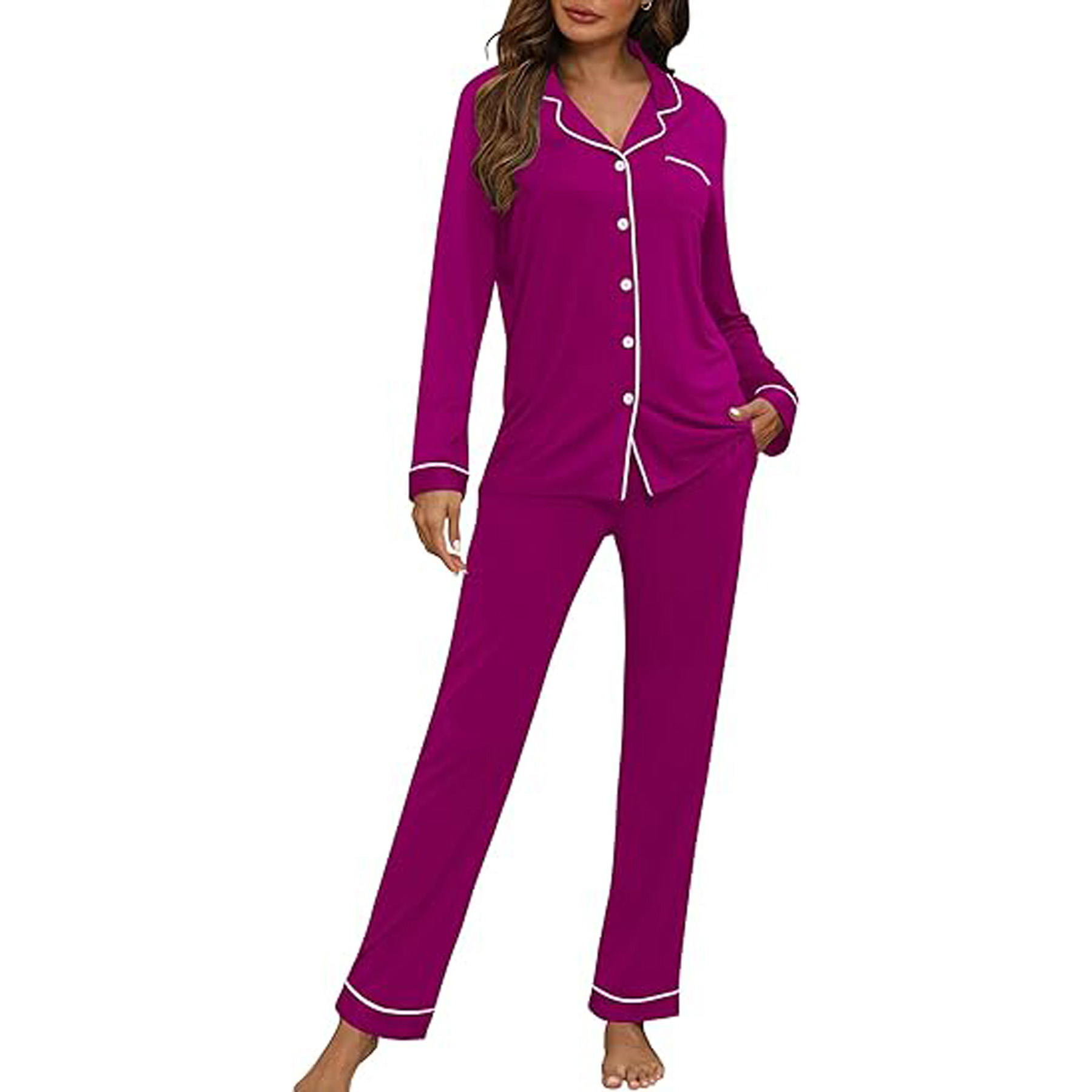 Women's Long Sleeve Pajama Set 26