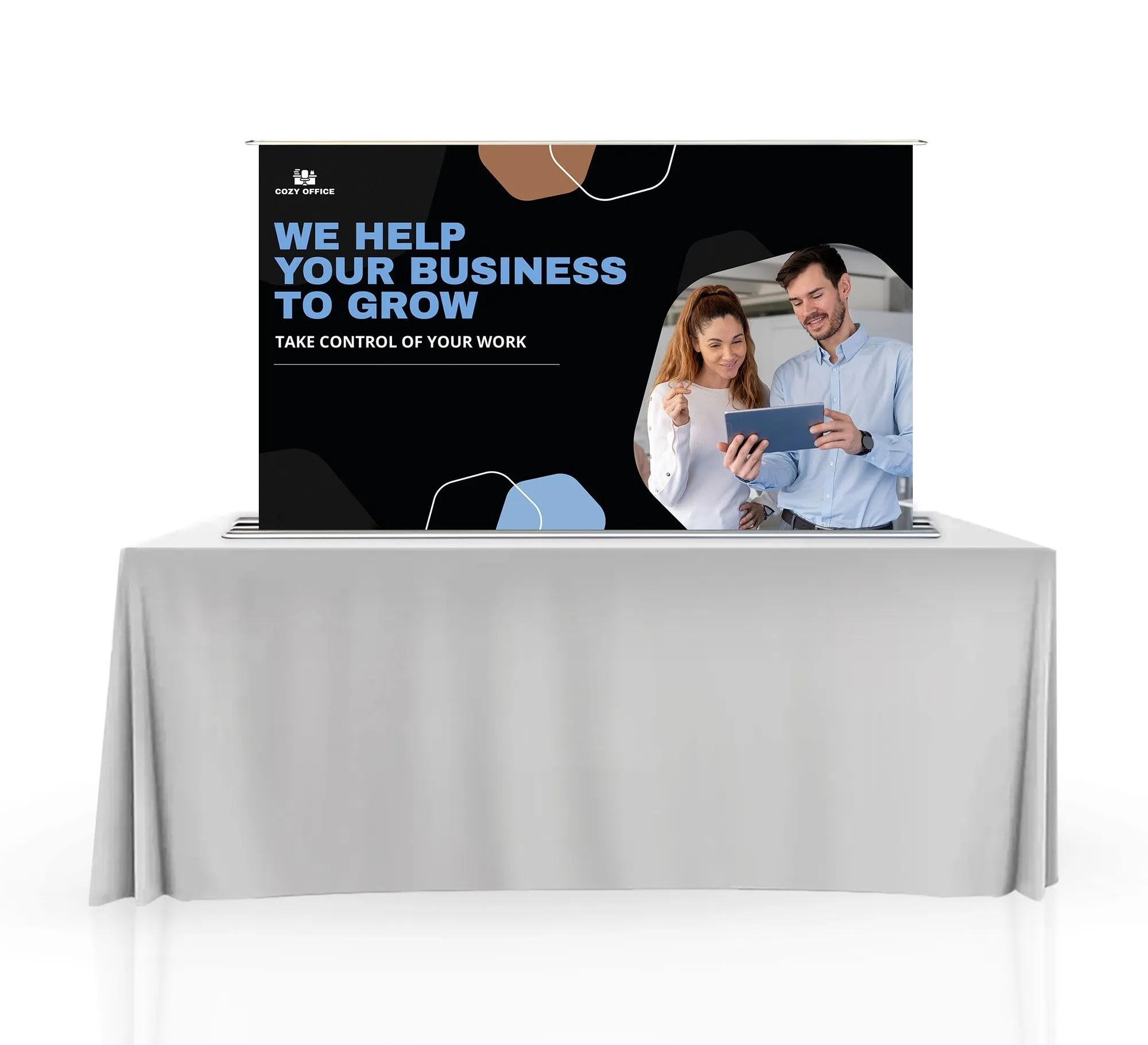 Silverstep Tabletop 60'' Retractable Banner Stand with Light