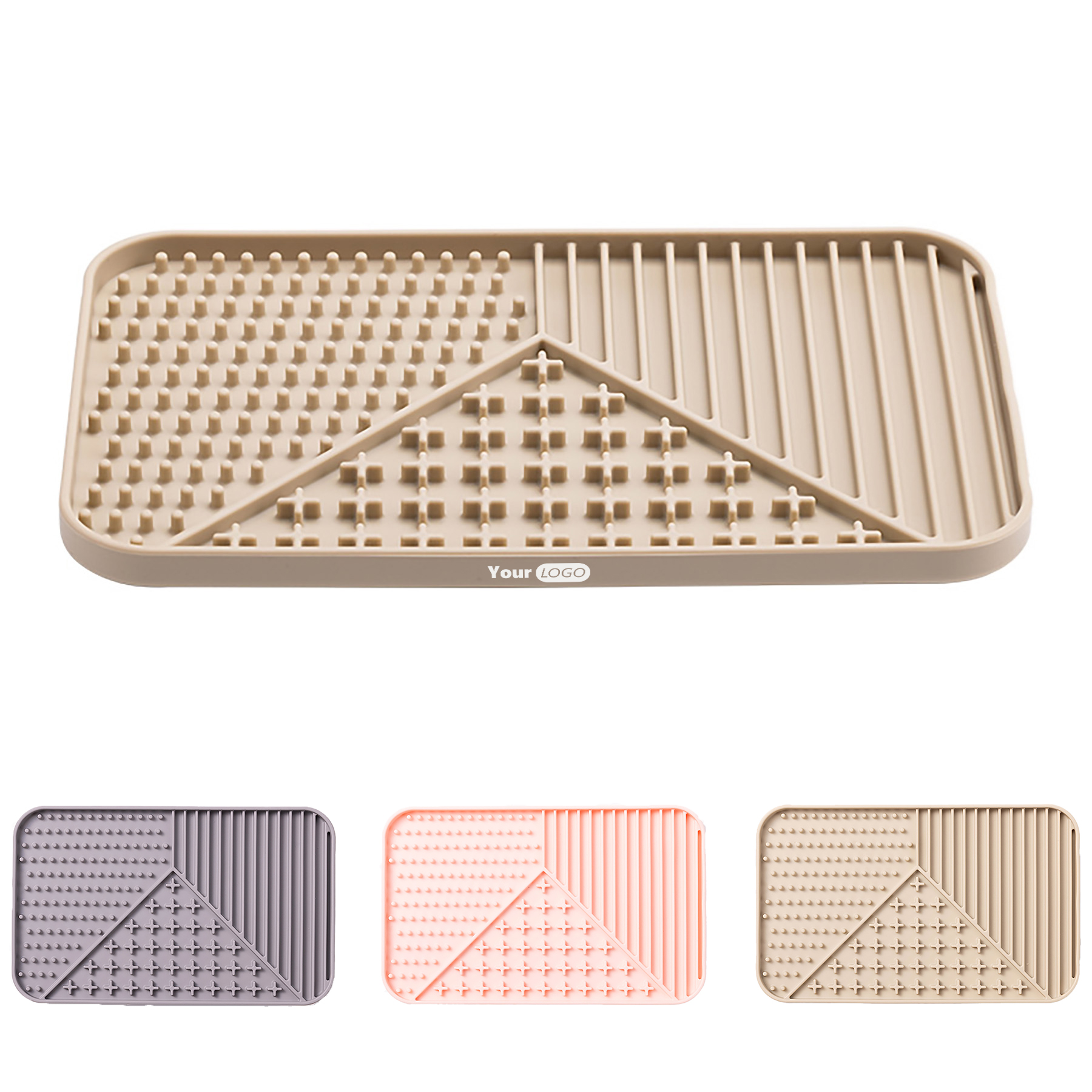 Silicone Rectangular Pet Slow Food Mat 3