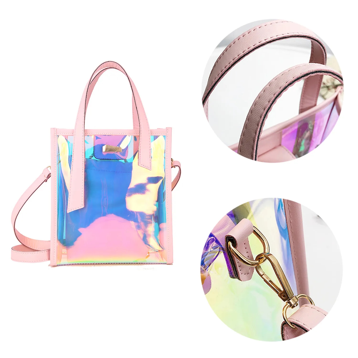 Holographic Rainbow Iridescent Handbag for Sports 7