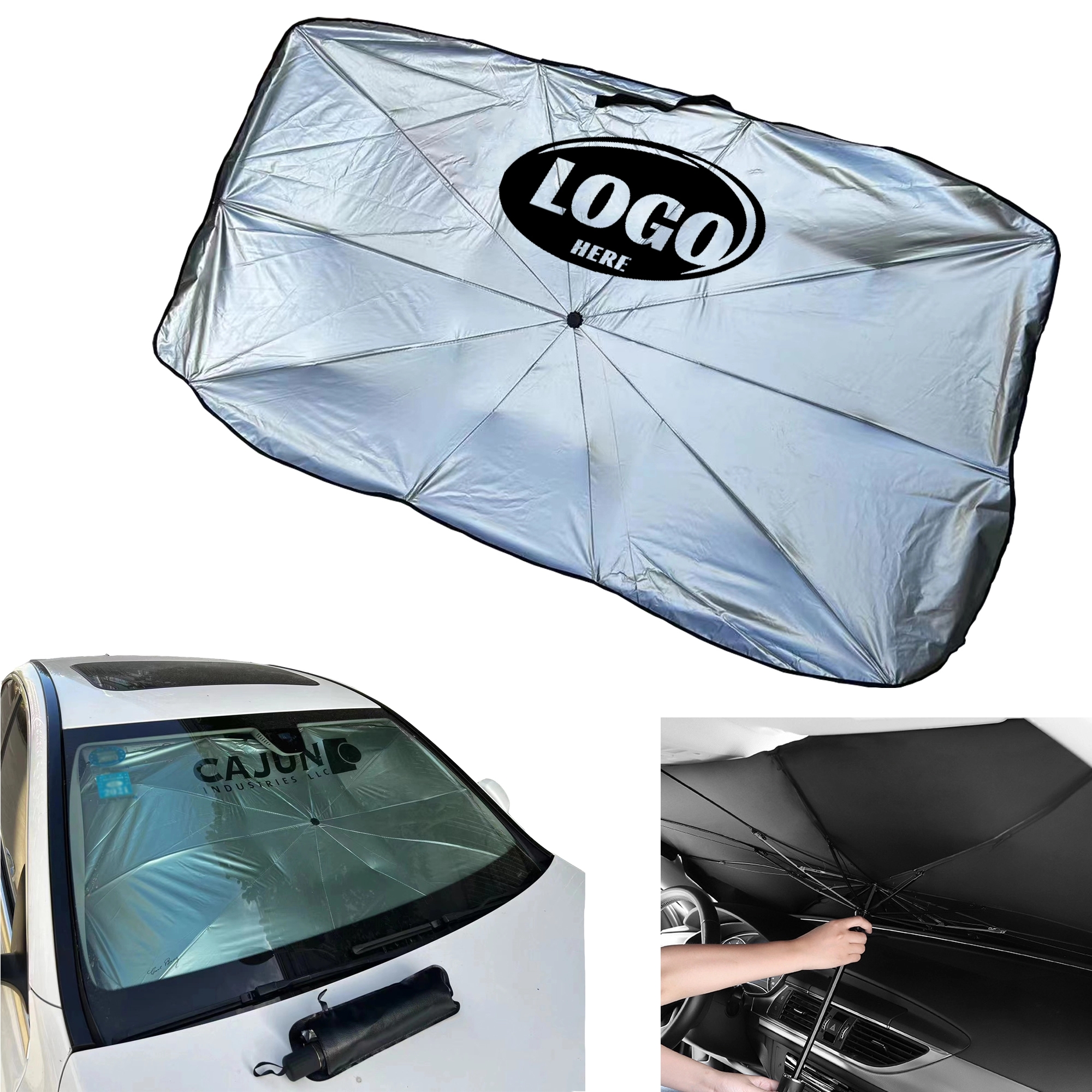 Foldable Automotive Windshield Sunshades Car Umbrella 3