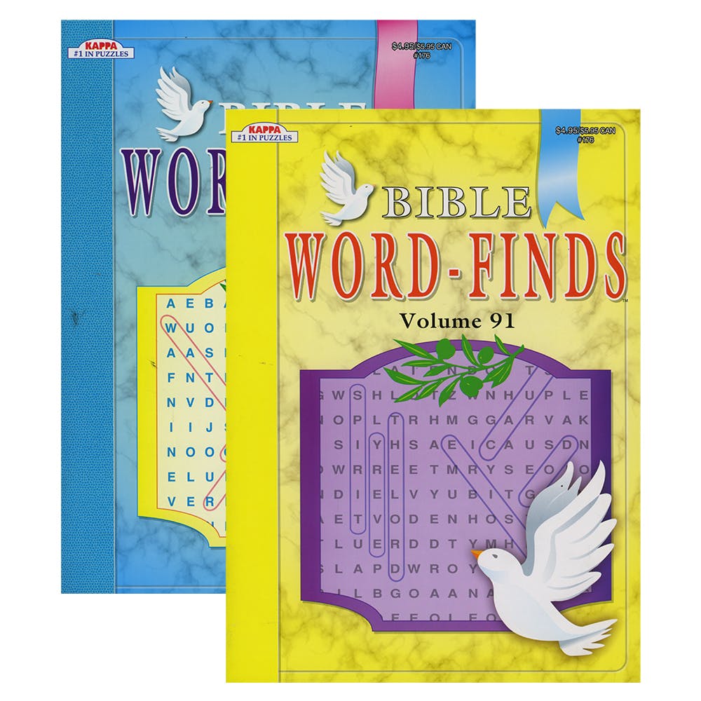 Bible Word Finds Puzzle Books - 96 Pages Two Titles 3