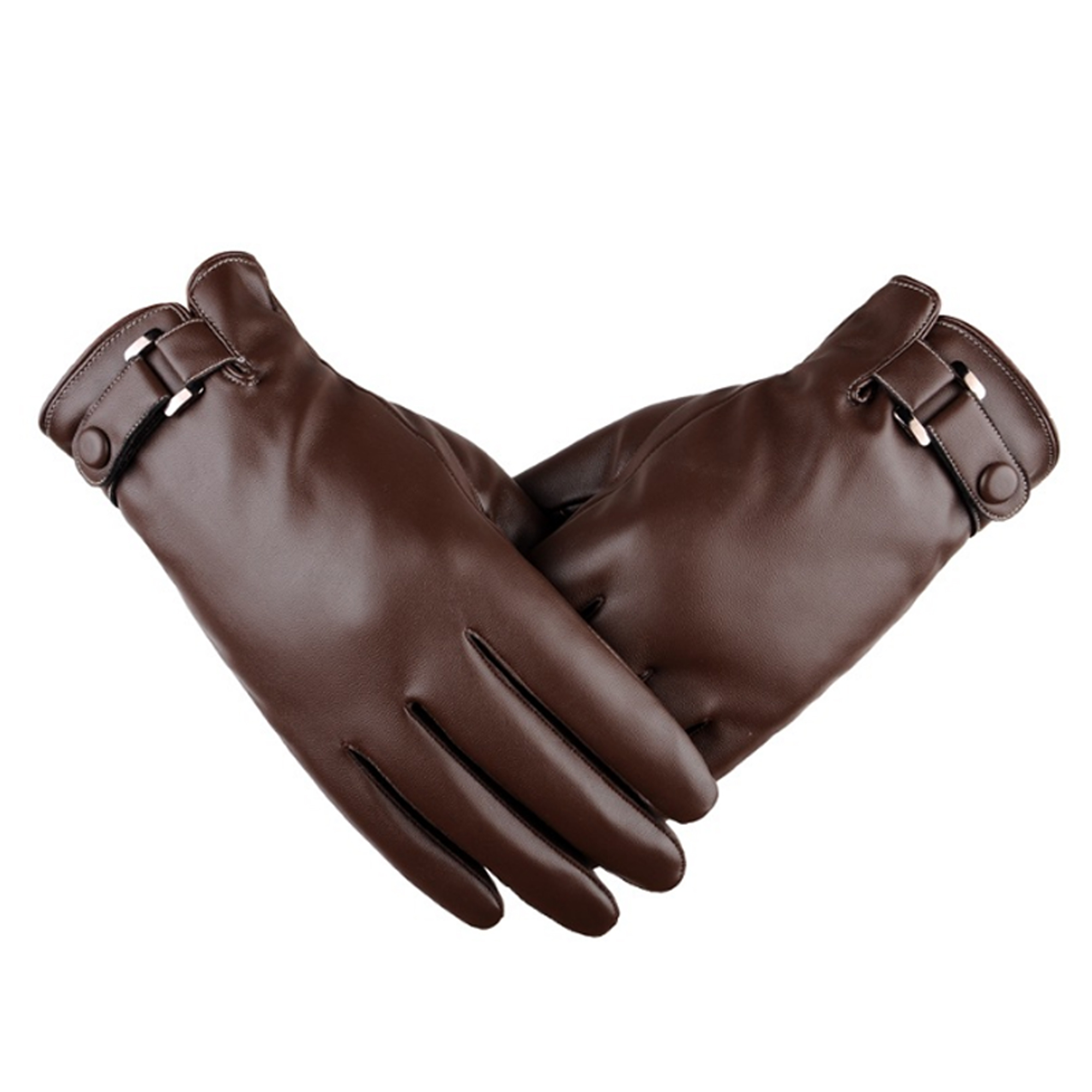 Stylish Winter Thermal Leather Gloves 8