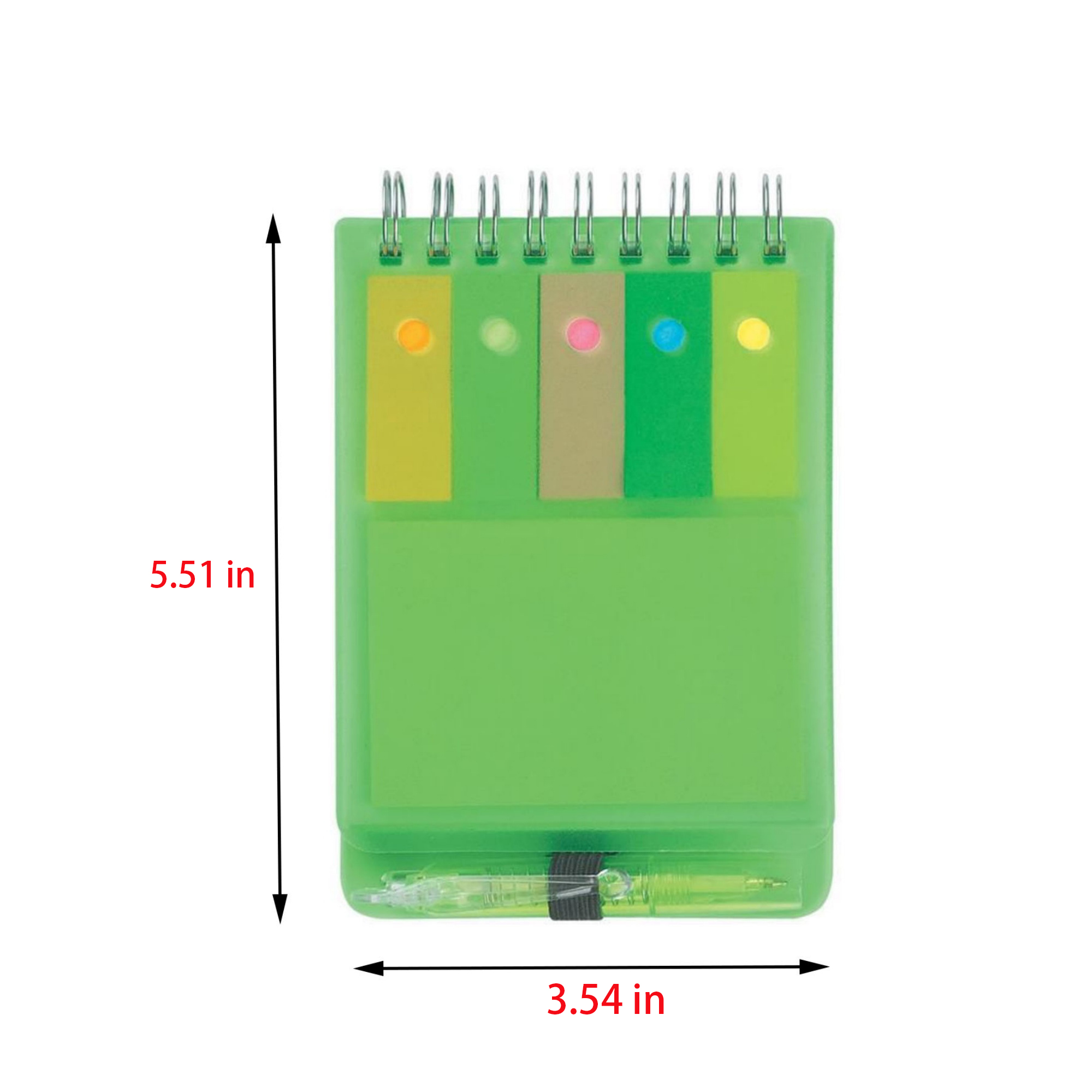 All - in - One Spiral Notebook: Sticky Notes, Writing Pad & Pen Included 14