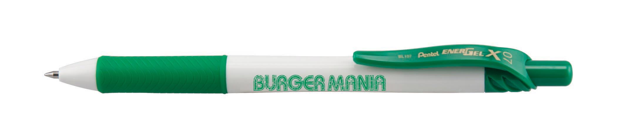 EnerGel-X® White Barrel Retractable Gel Ink Pen-Silk-Screen 5