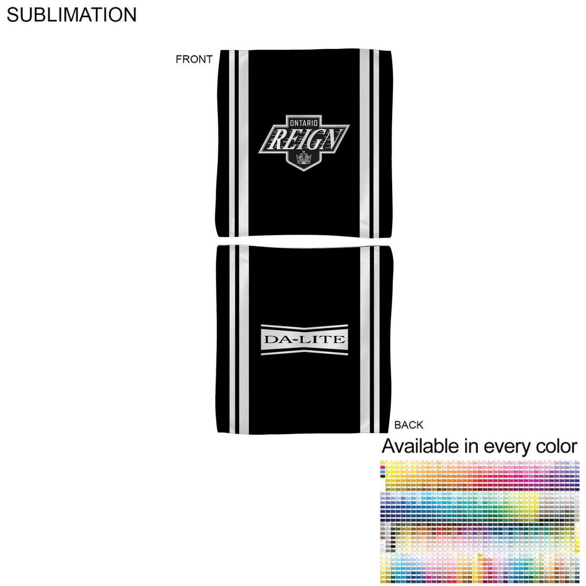 fiel Colored Sublimated Rally Skate Towels with Jersey stripes 12x12 Sublimated Edge to Edge 2 sides #SU206-21