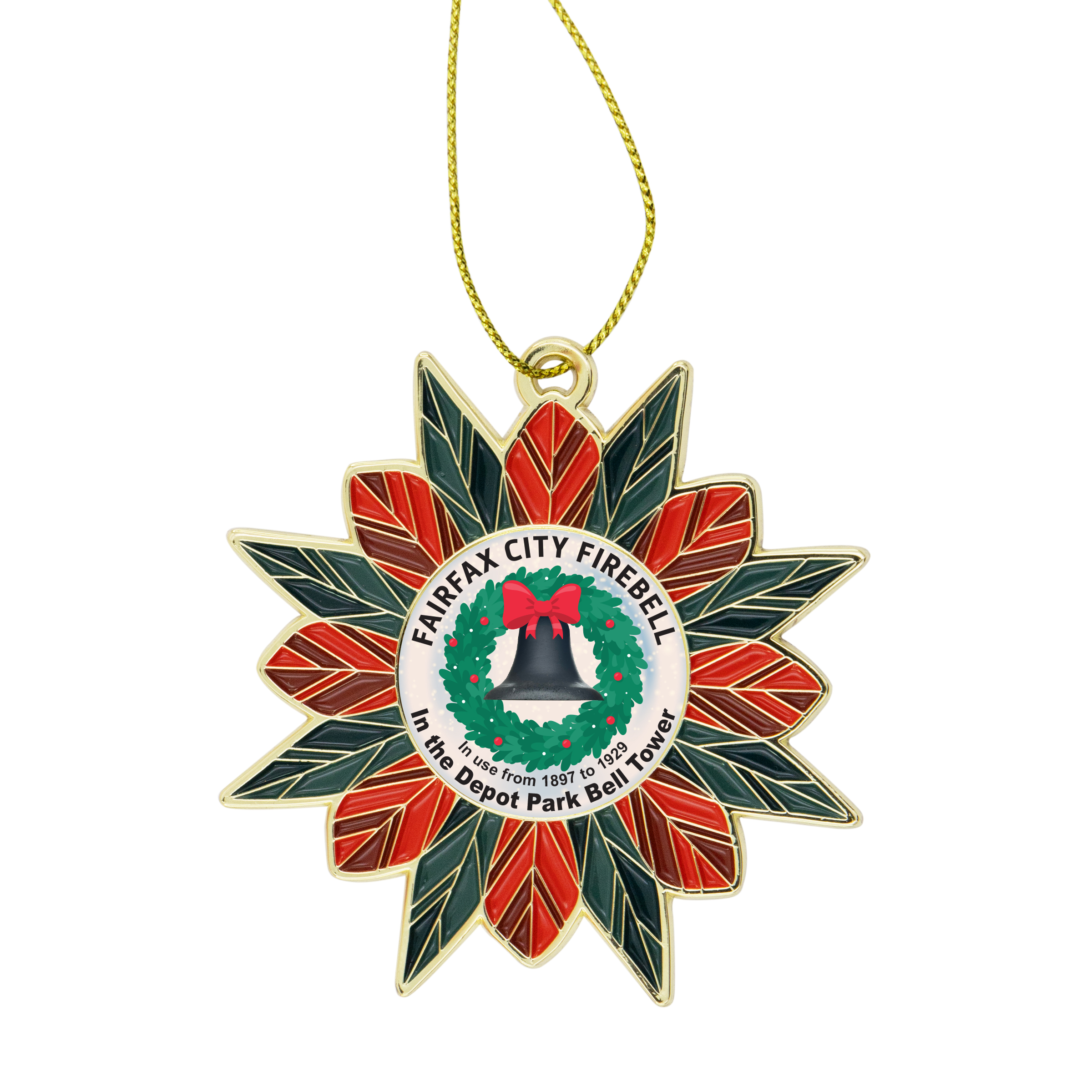Modern Poinsettia Holiday Ornament 14