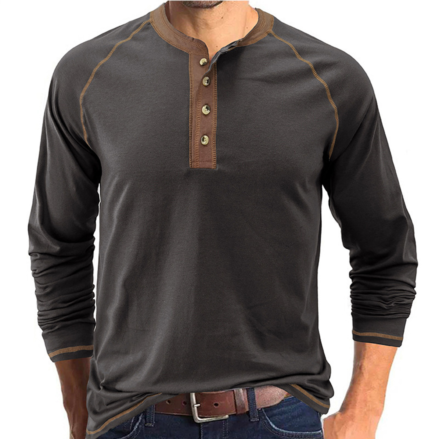 Outdoor Button Long Sleeved Bottoming Shirt 30