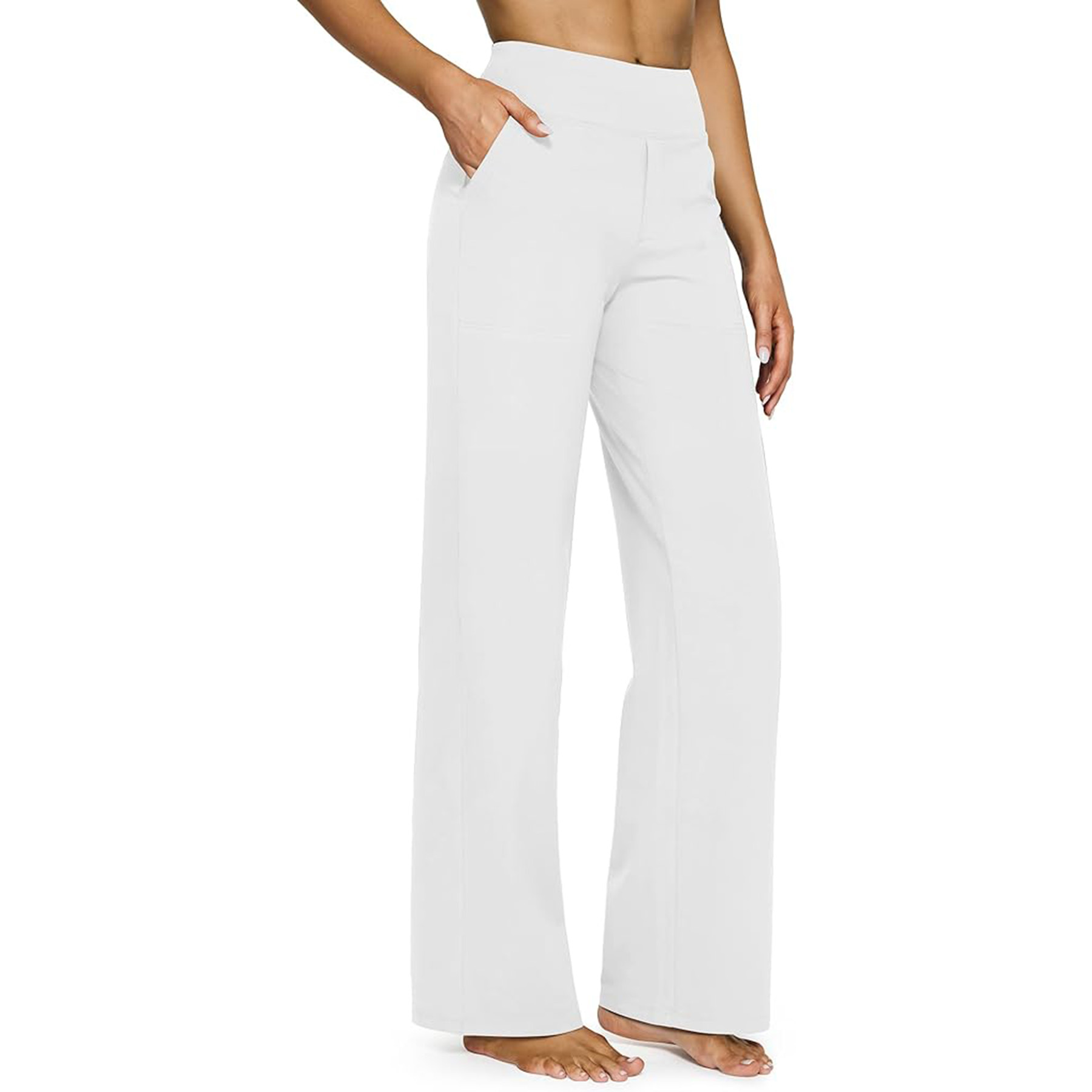 High Waisted Stretch Yoga Pants Women's Wide Leg Pants 32