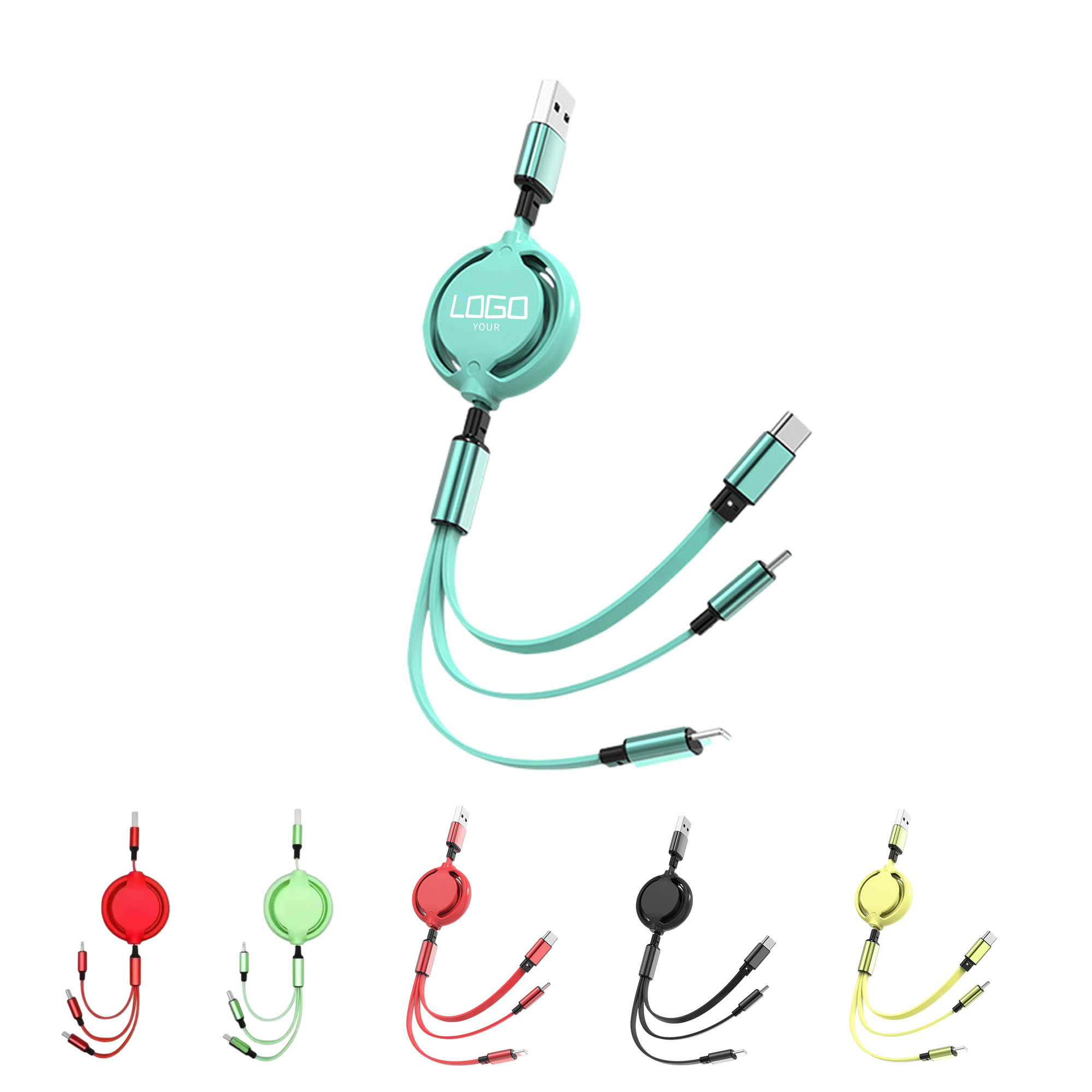 Portable USB 1 for 3 Telescopic Charging Cable