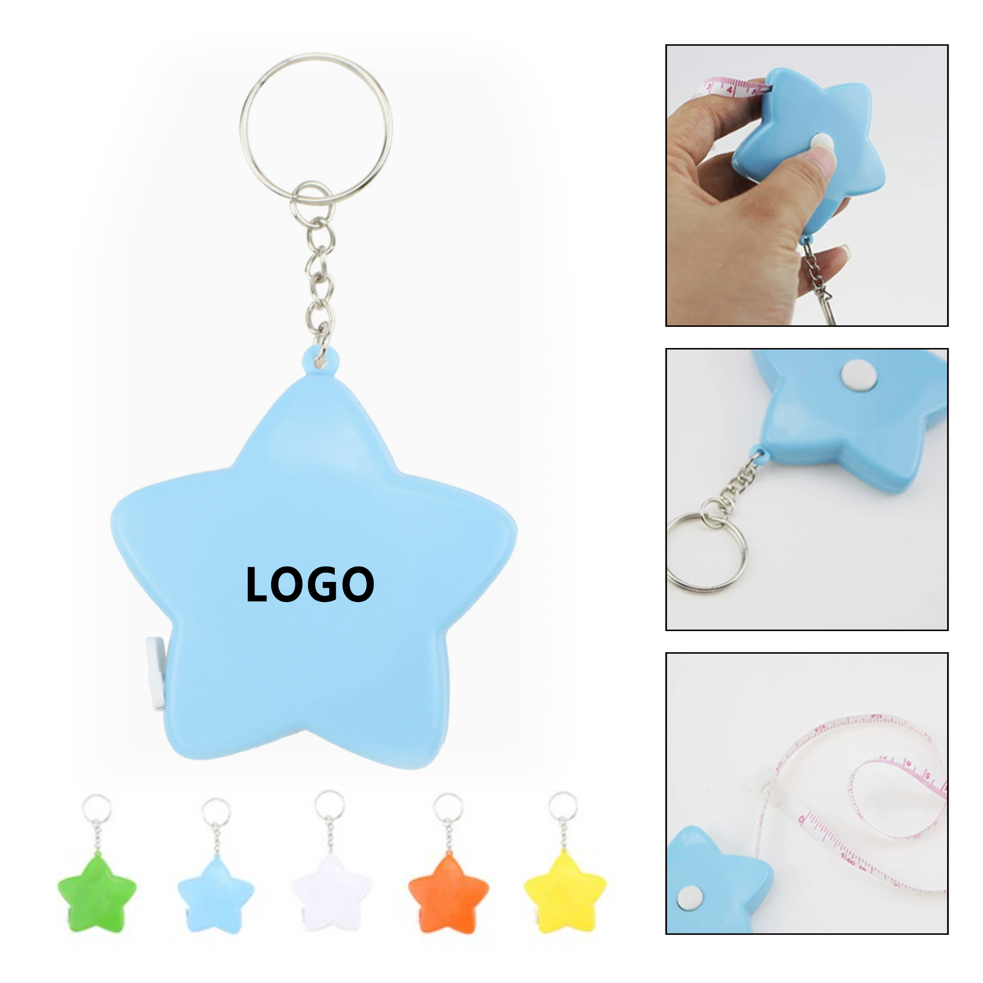 Star Measuring Tape Keychains