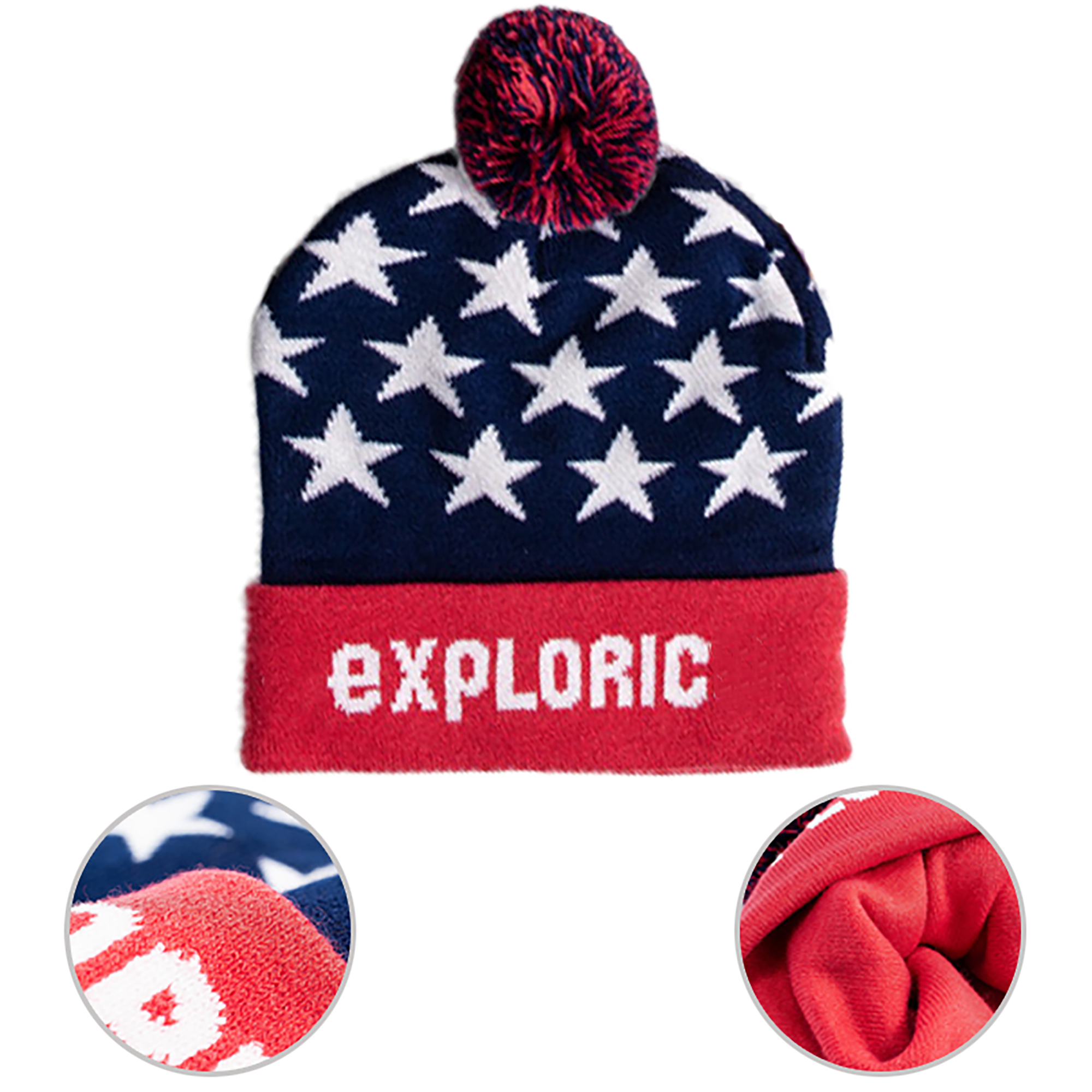 Patterned Knit Acrylic Beanie 6