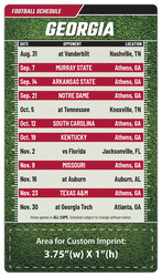 Magnet Sport Schedules - 4x7 Football Round Corners - 25 mil.