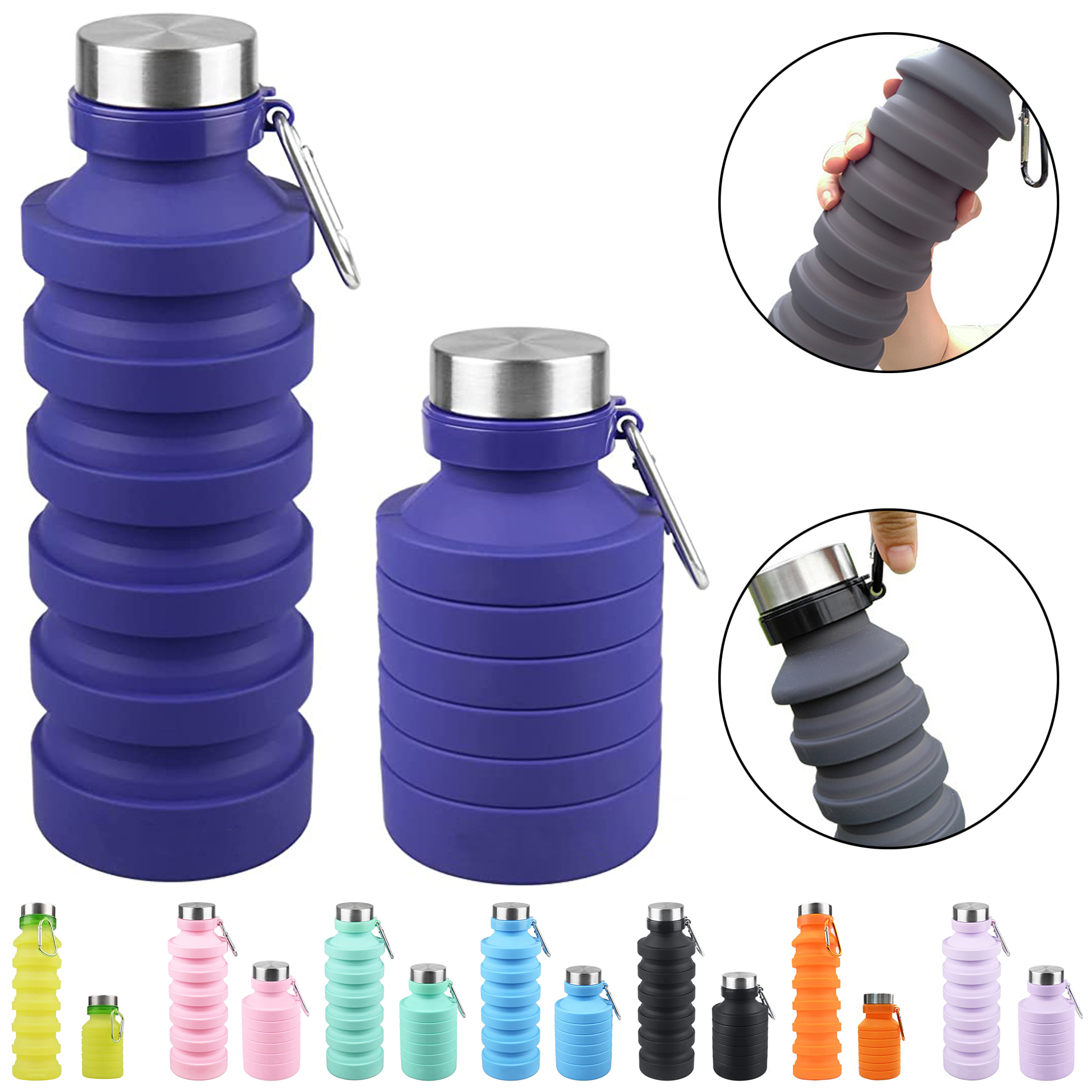 Collapsible Silicon Water Bottle 5