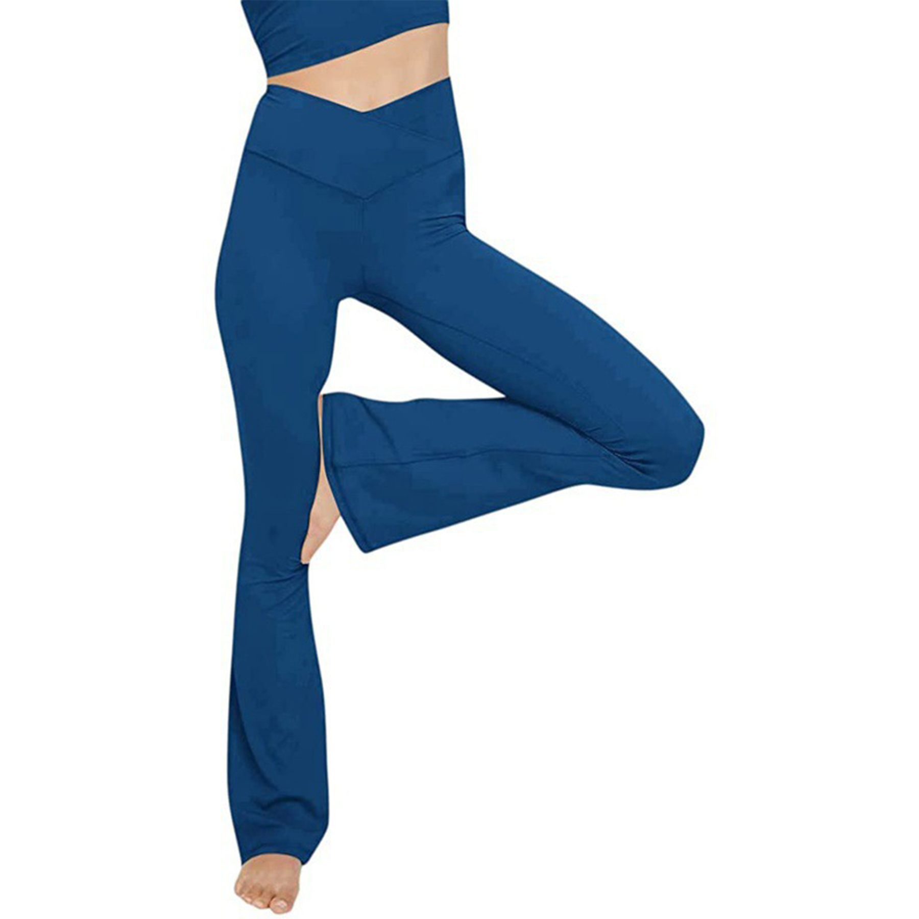 High Waisted Flare Leggings Yoga Pants 55