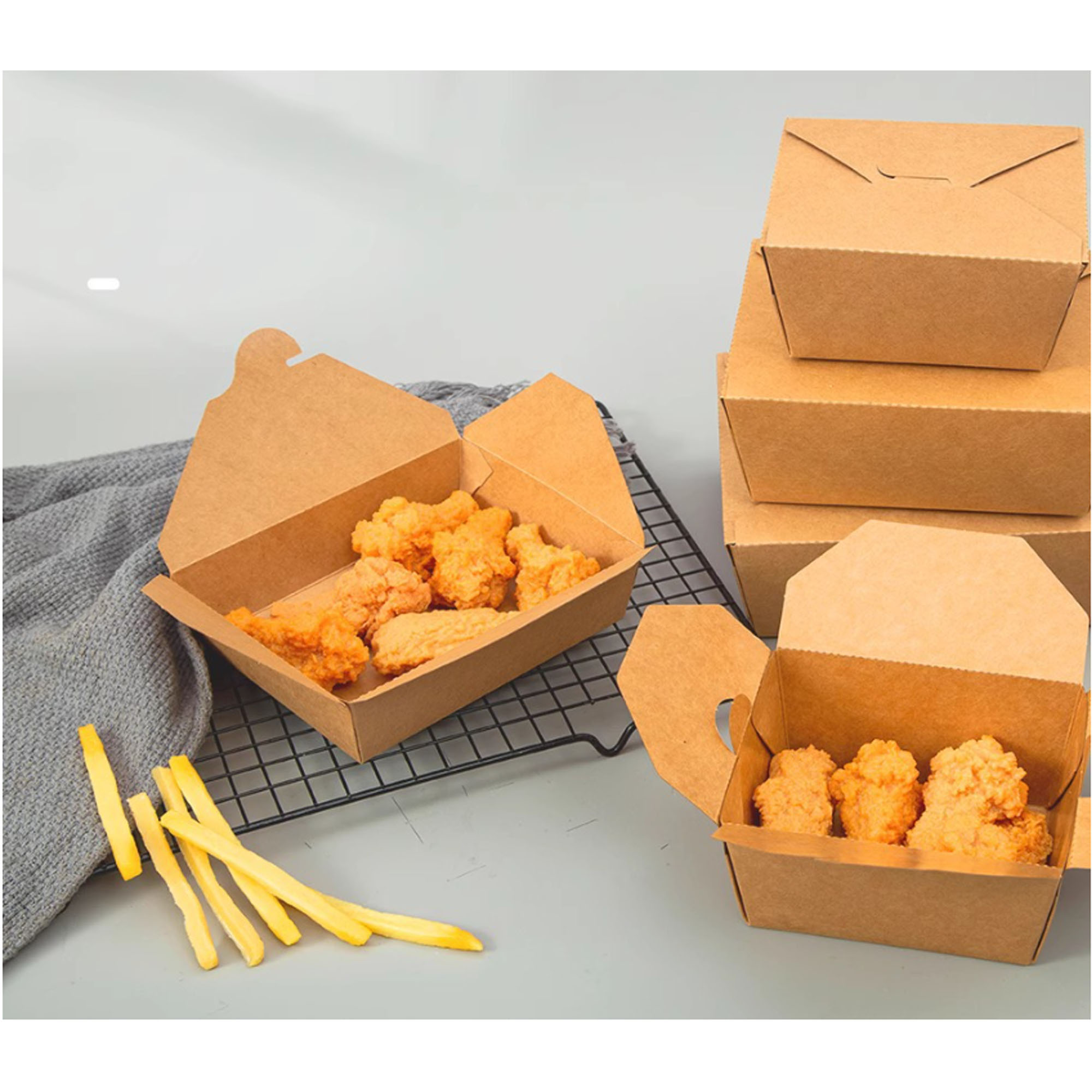 Eco-Friendly Kraft Paper Lunch Box for Sustainable Packaging 8