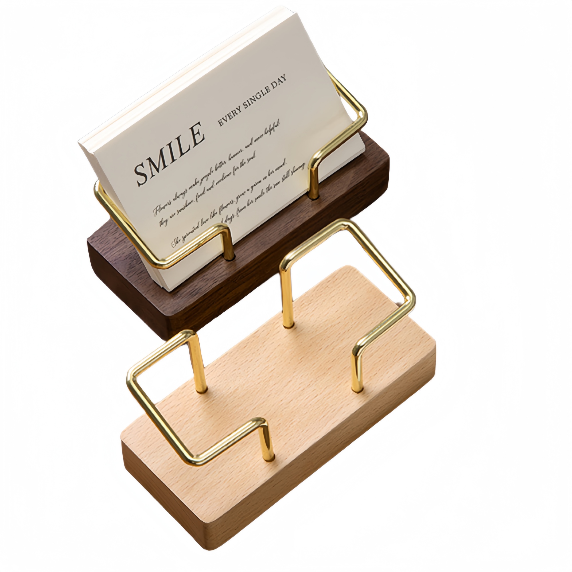 Wood Business Card Stand For Office