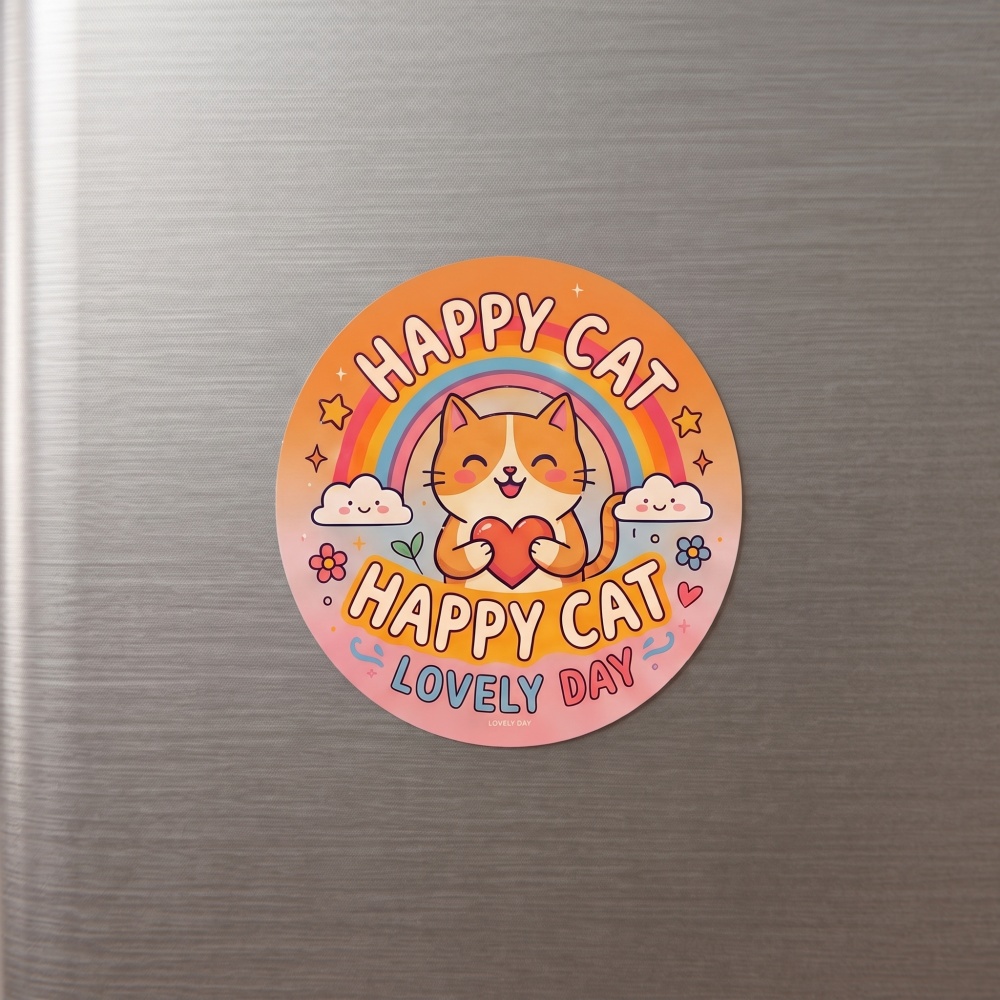 5" Custom Full Color Sticker Magnets