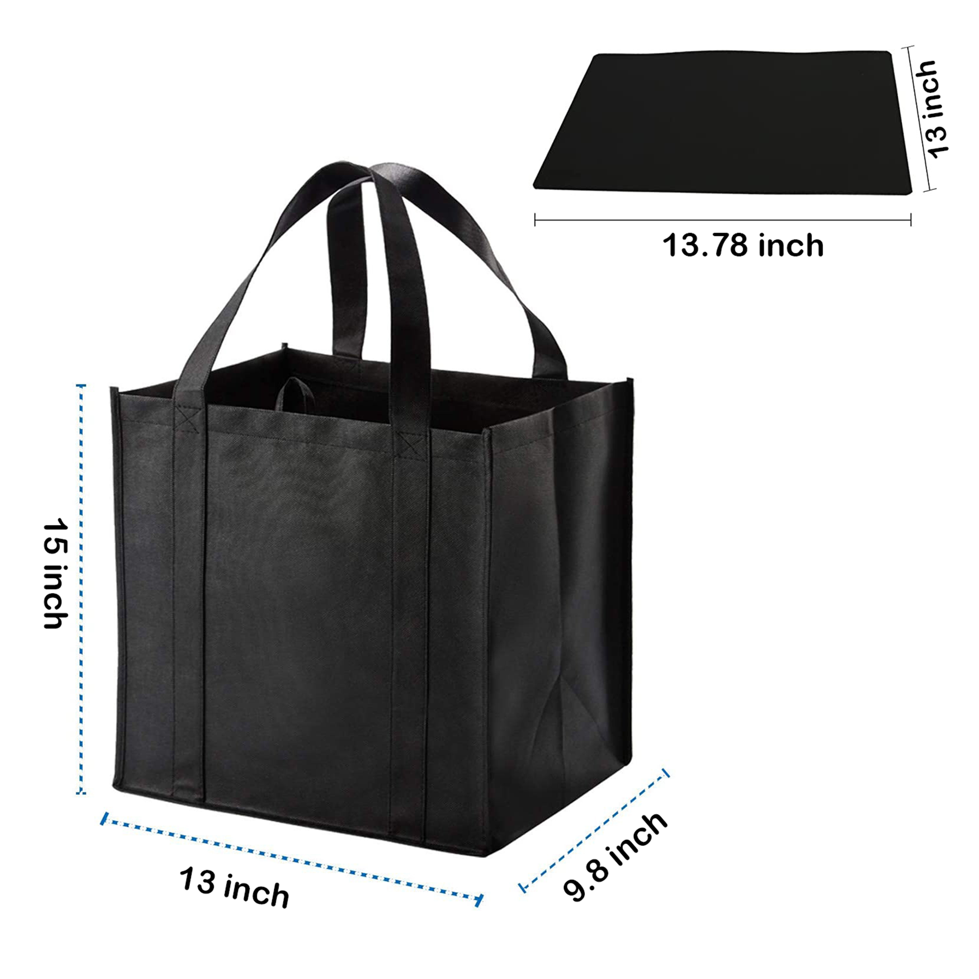 Large Reusable Non-Woven Grocery Tote - Eco-Friendly 5