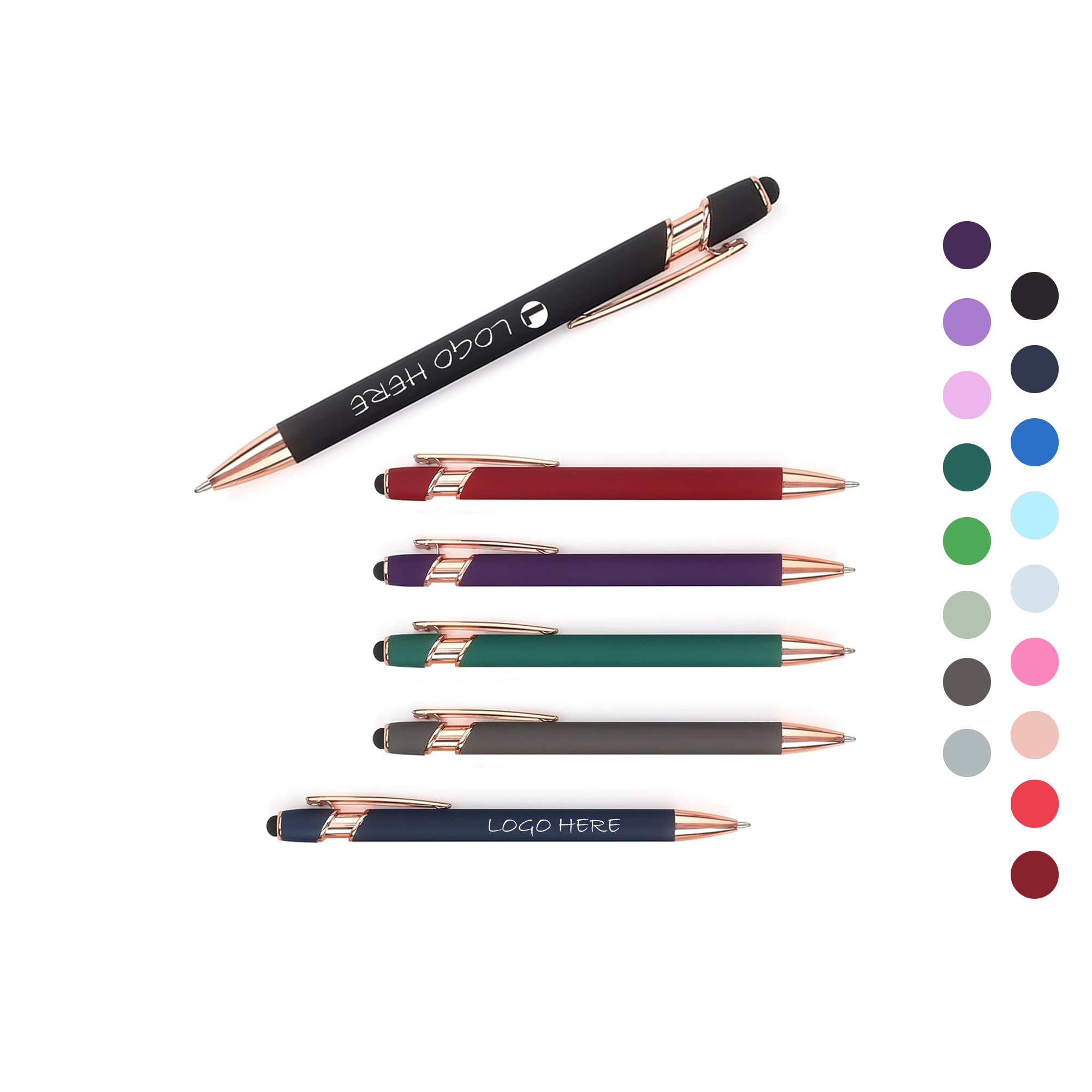 Metal Barrel Push-Button Ballpoint Pen 16