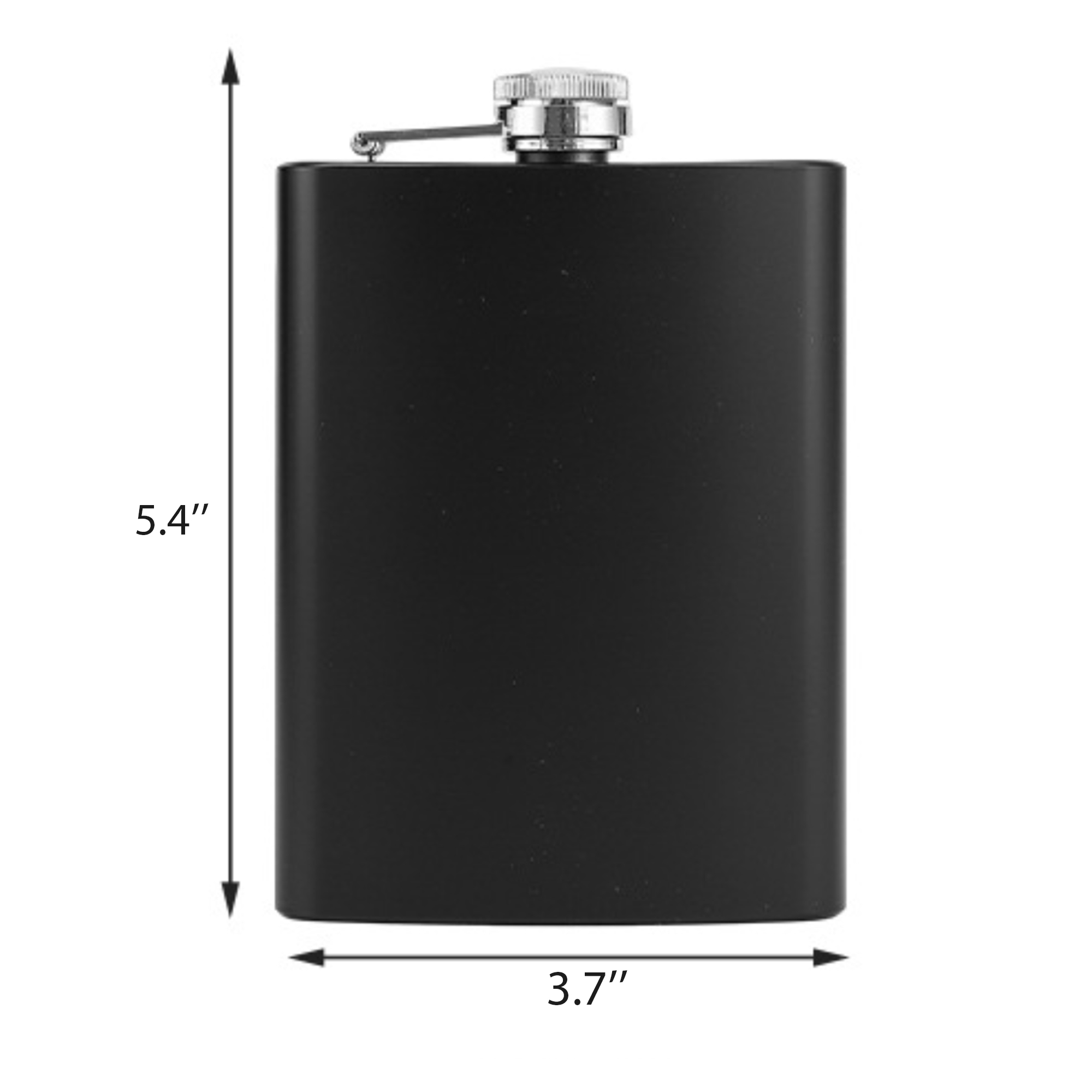 8oz. Matte Powder Coated Stainless Steel Flask, custom water bottle with logo imprint 5