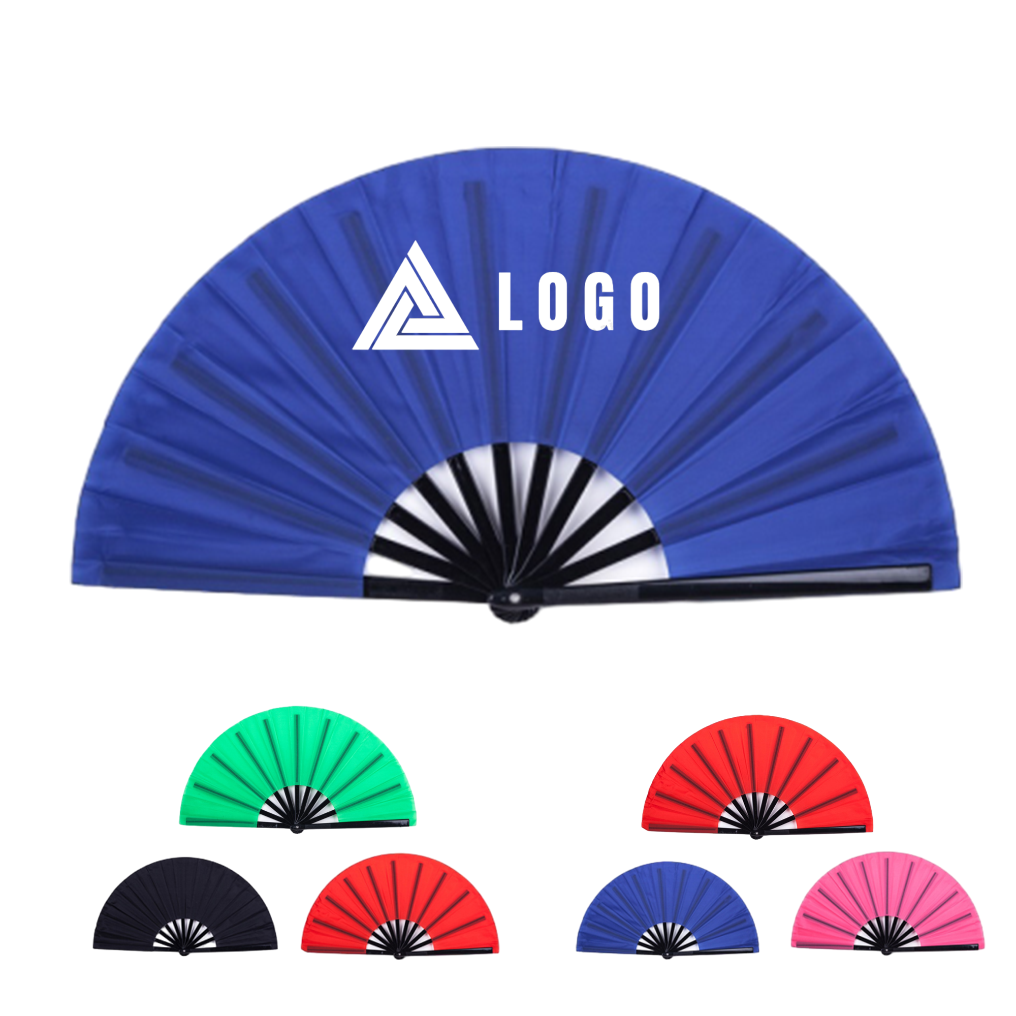 13" Full color Fold Silk Hand Kung Fu Fan 2