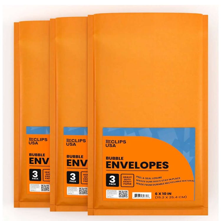 Bubble Envelopes - 3 Pack 6" x 10" 3