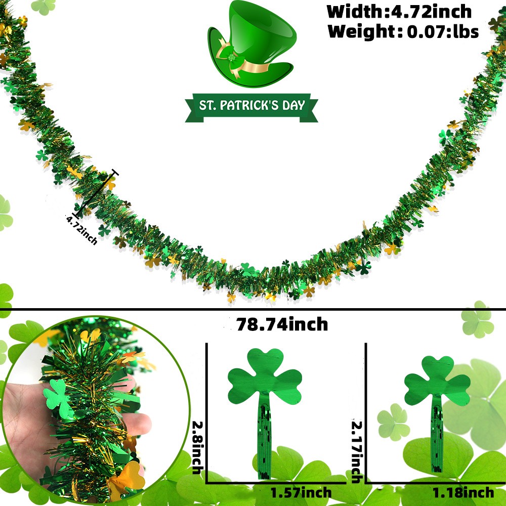 Green Shamrock Ribbon - 78.74 inch - St. Patrick's Day 2