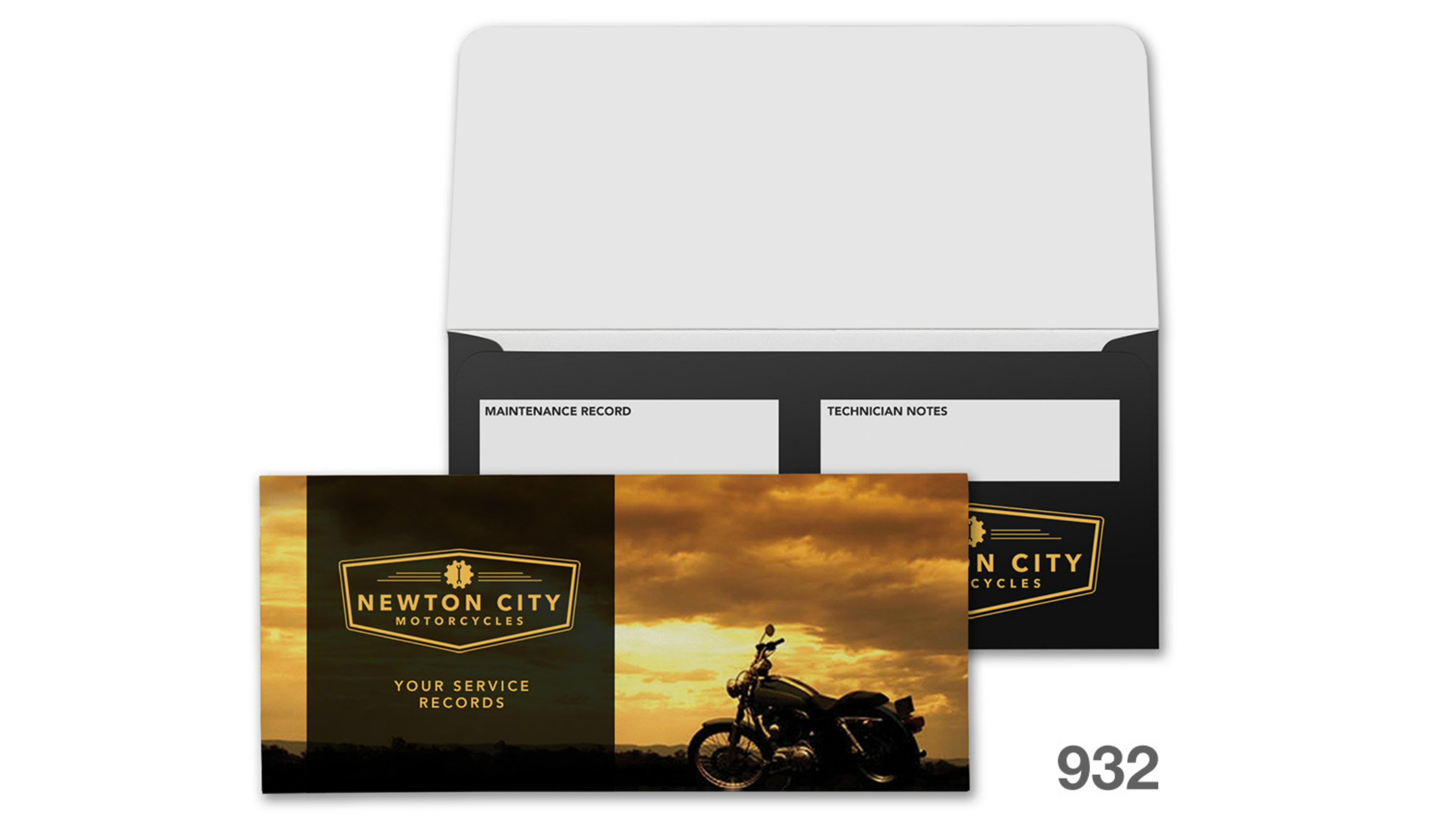 Custom printed glove box document envelope