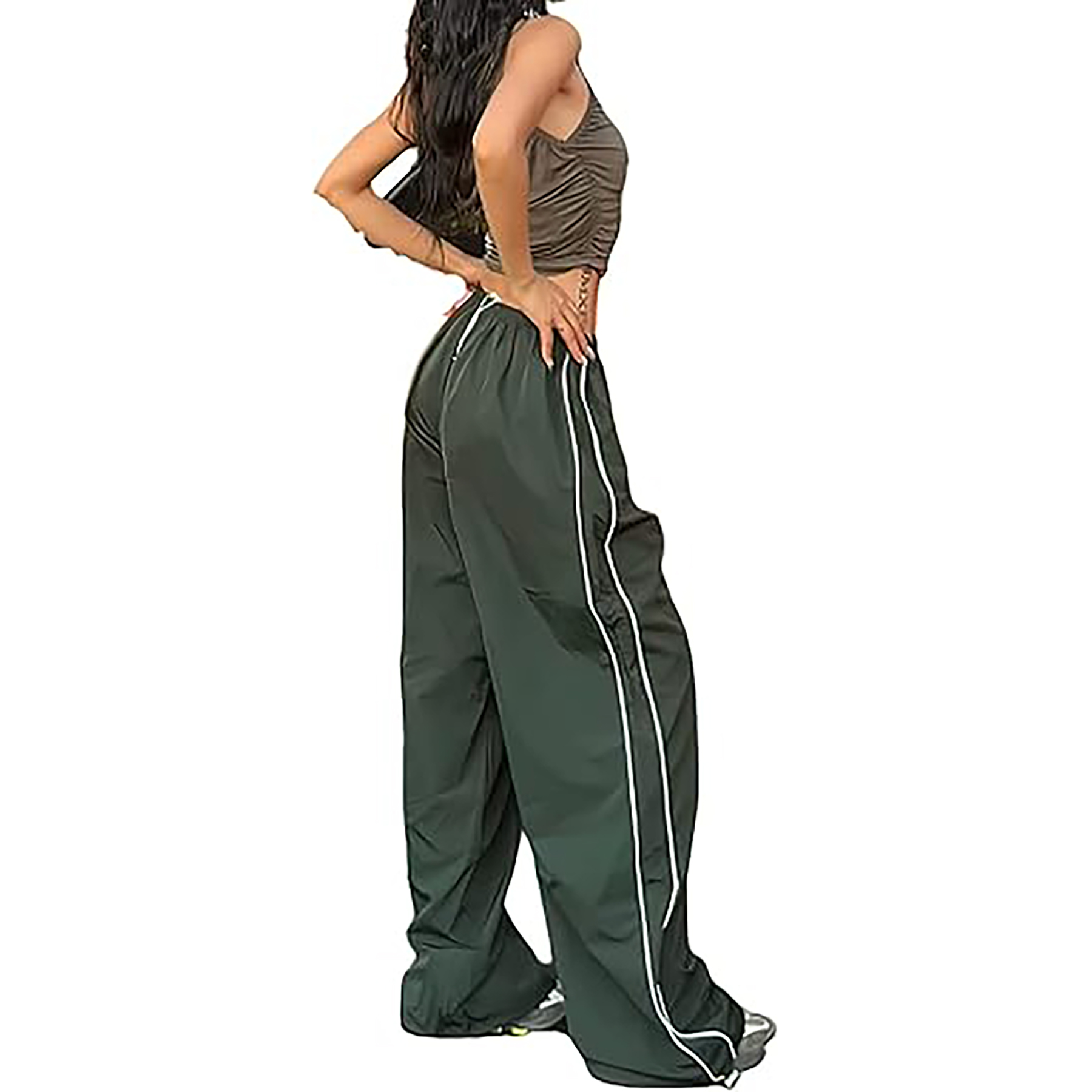Women's Baggy Y2K Parachute Track Pants 9