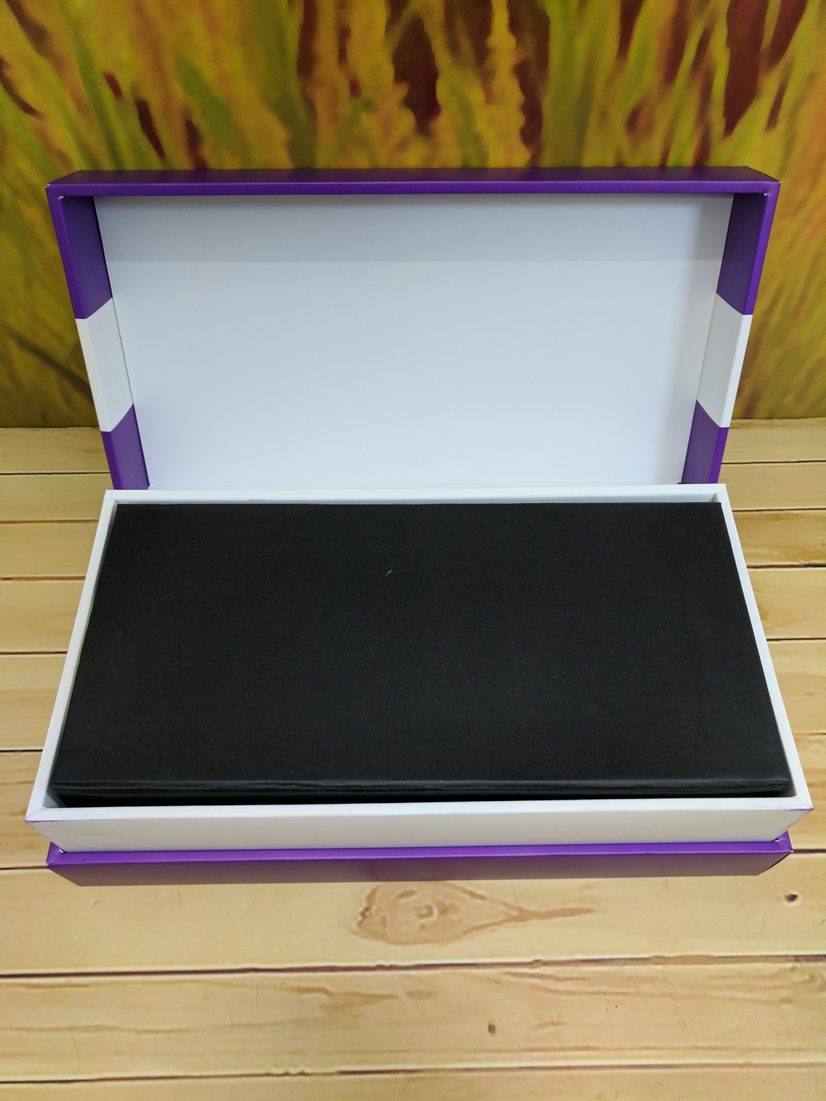 Custom Printed Full Color Hinged Soft Touch Luxury Gift Box - 13x3.5x3 25
