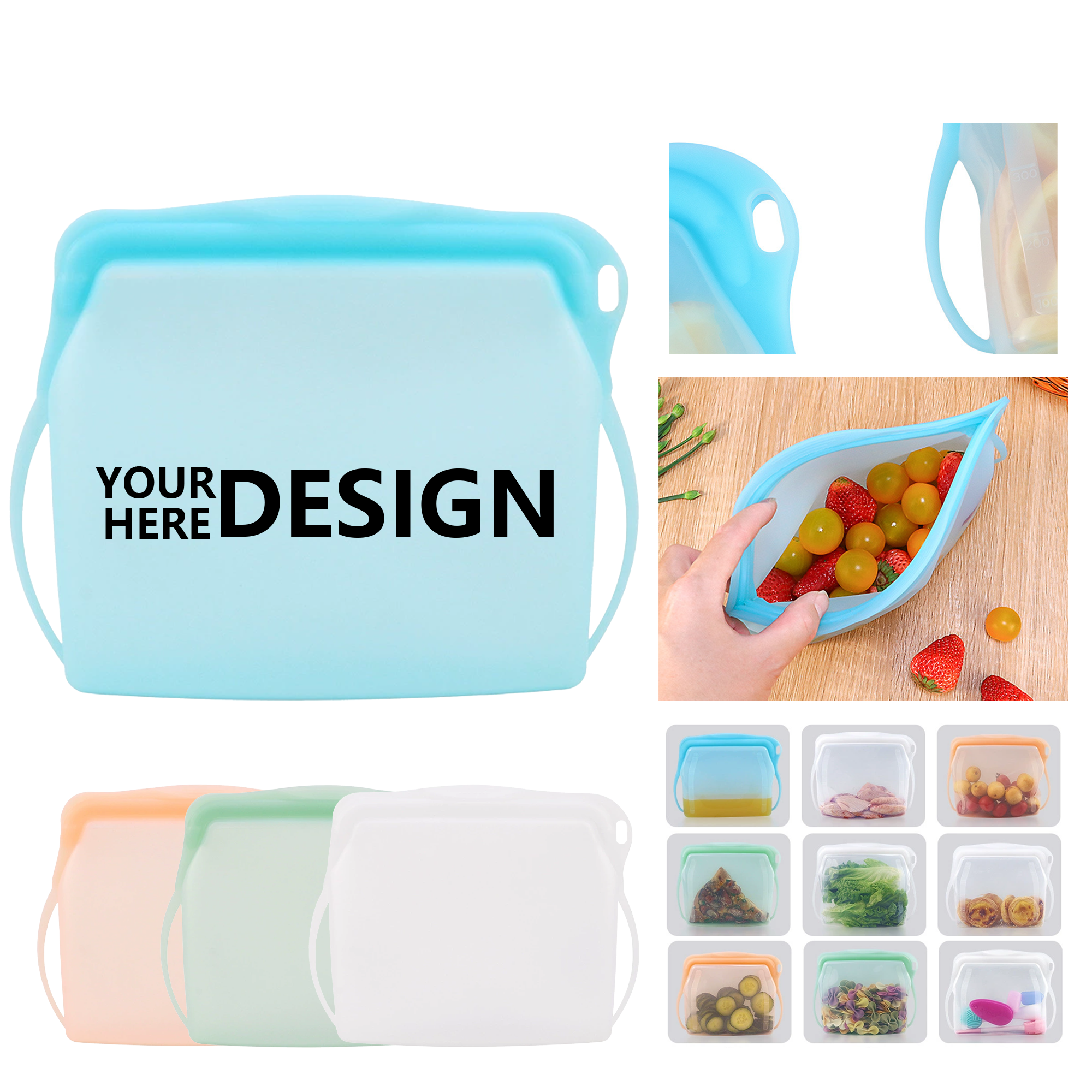 Eco-Friendly Silicone Food Storage Pouches 3