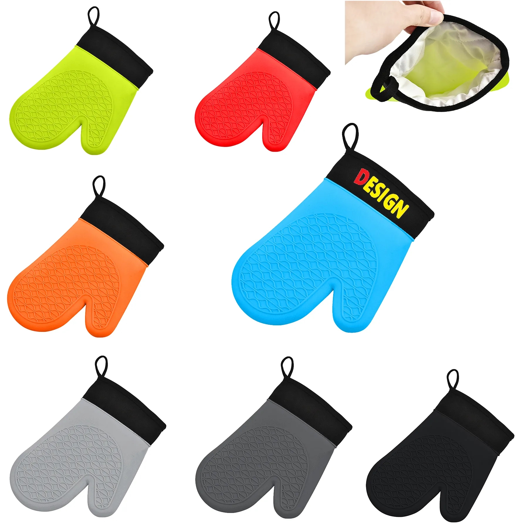 Silicone Heat Resistant Oven Gloves 17