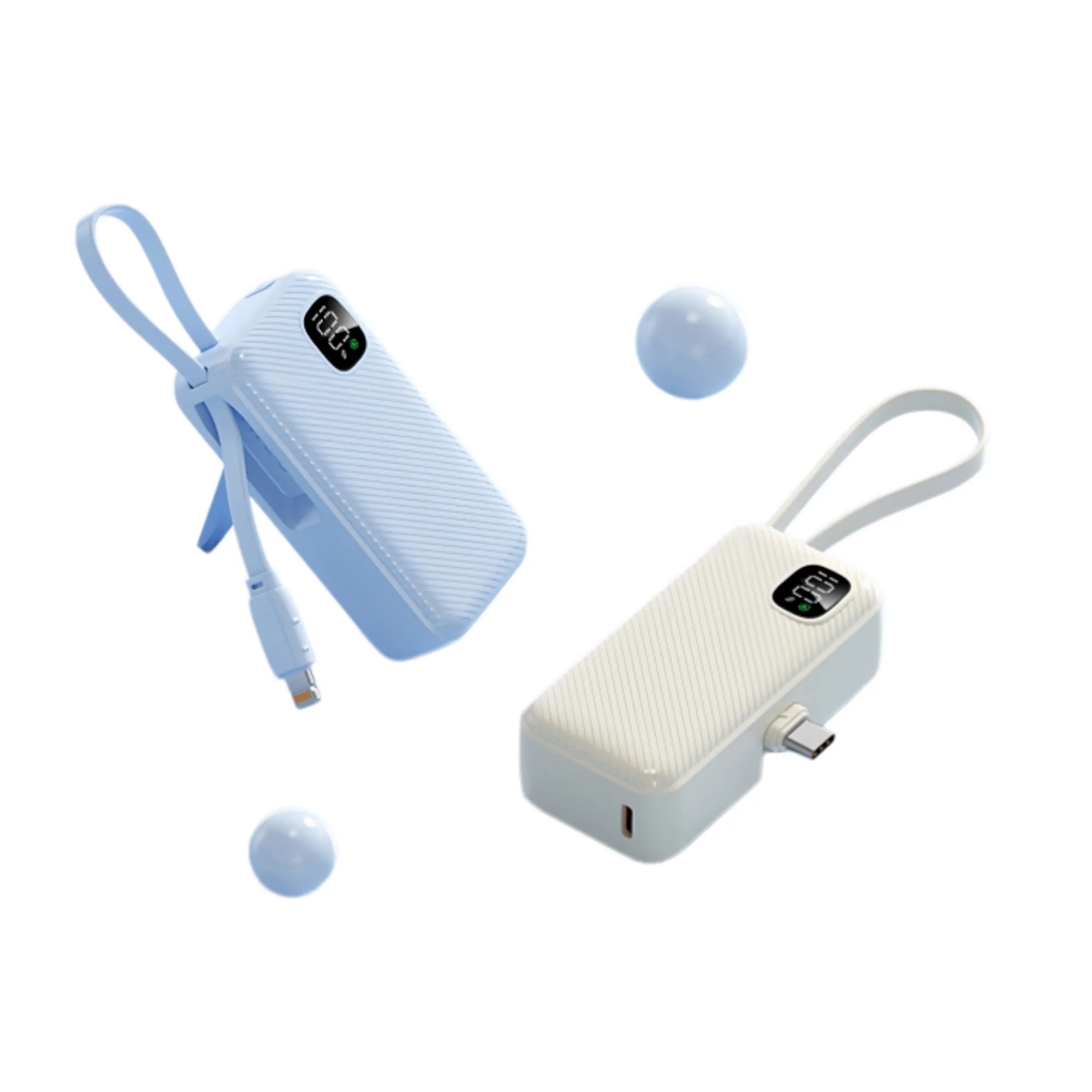 Slim Power Bank with Built in Cable and Stand 13