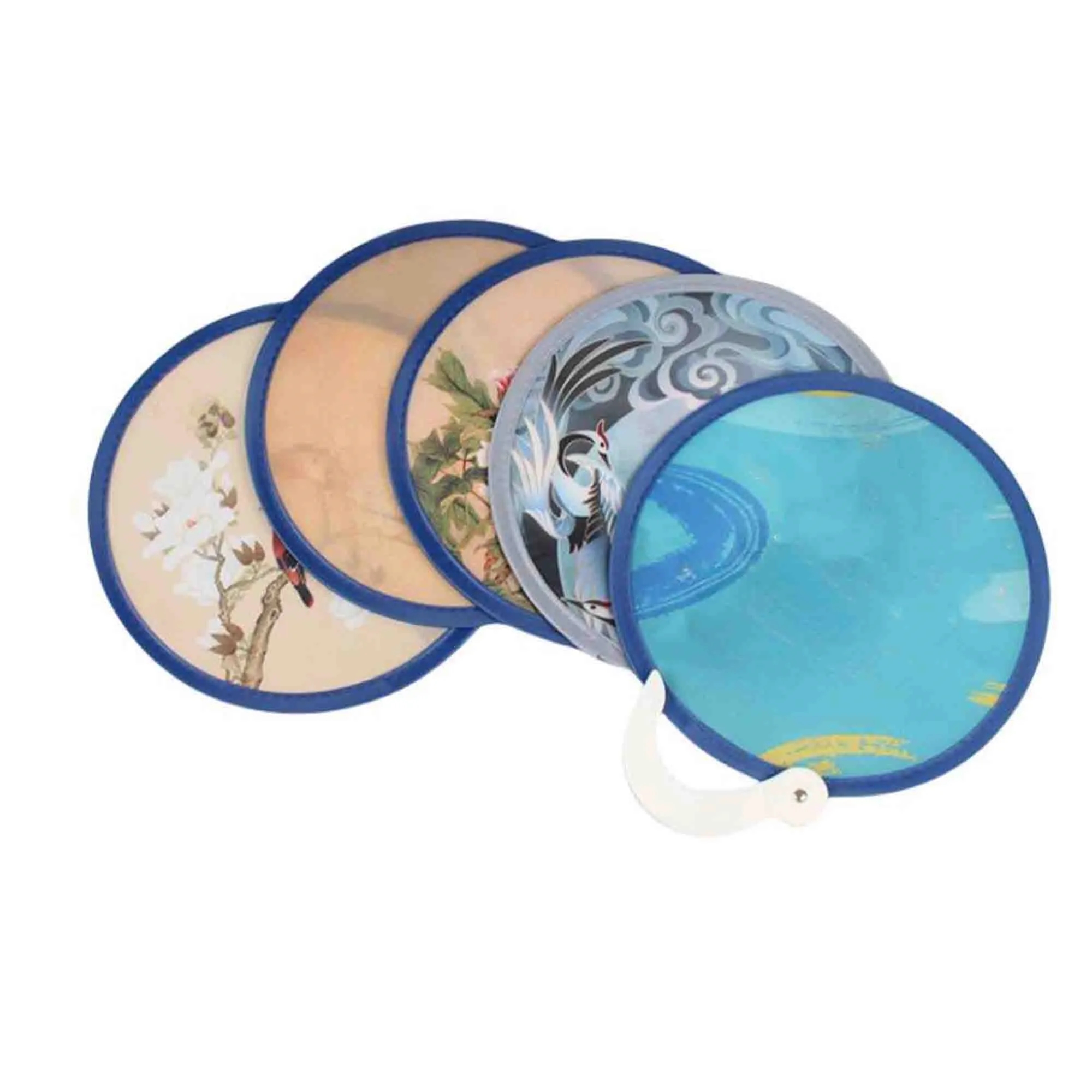 Folding Flyer Disc Hand Fan with Pouch Full Color