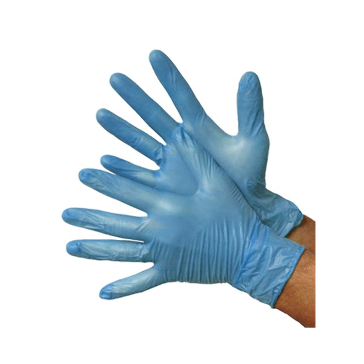Vinyl Gloves - Blue Medium 3