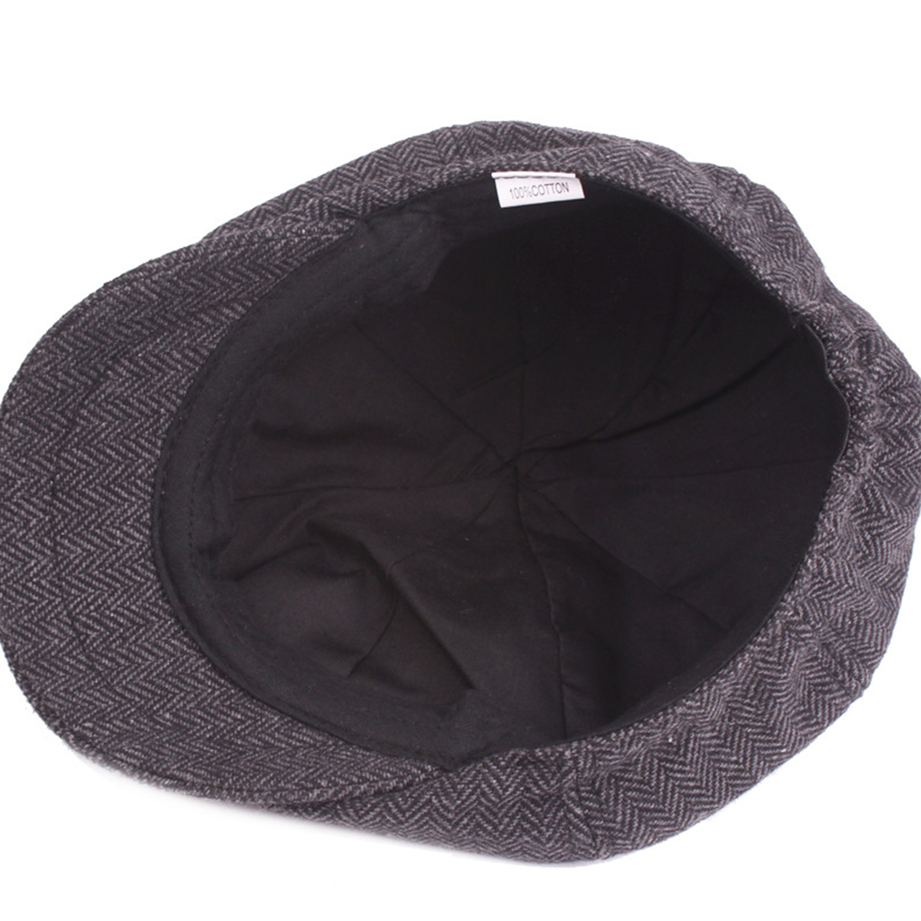 Cotton Flat Beret Cap Adjustable Size 8